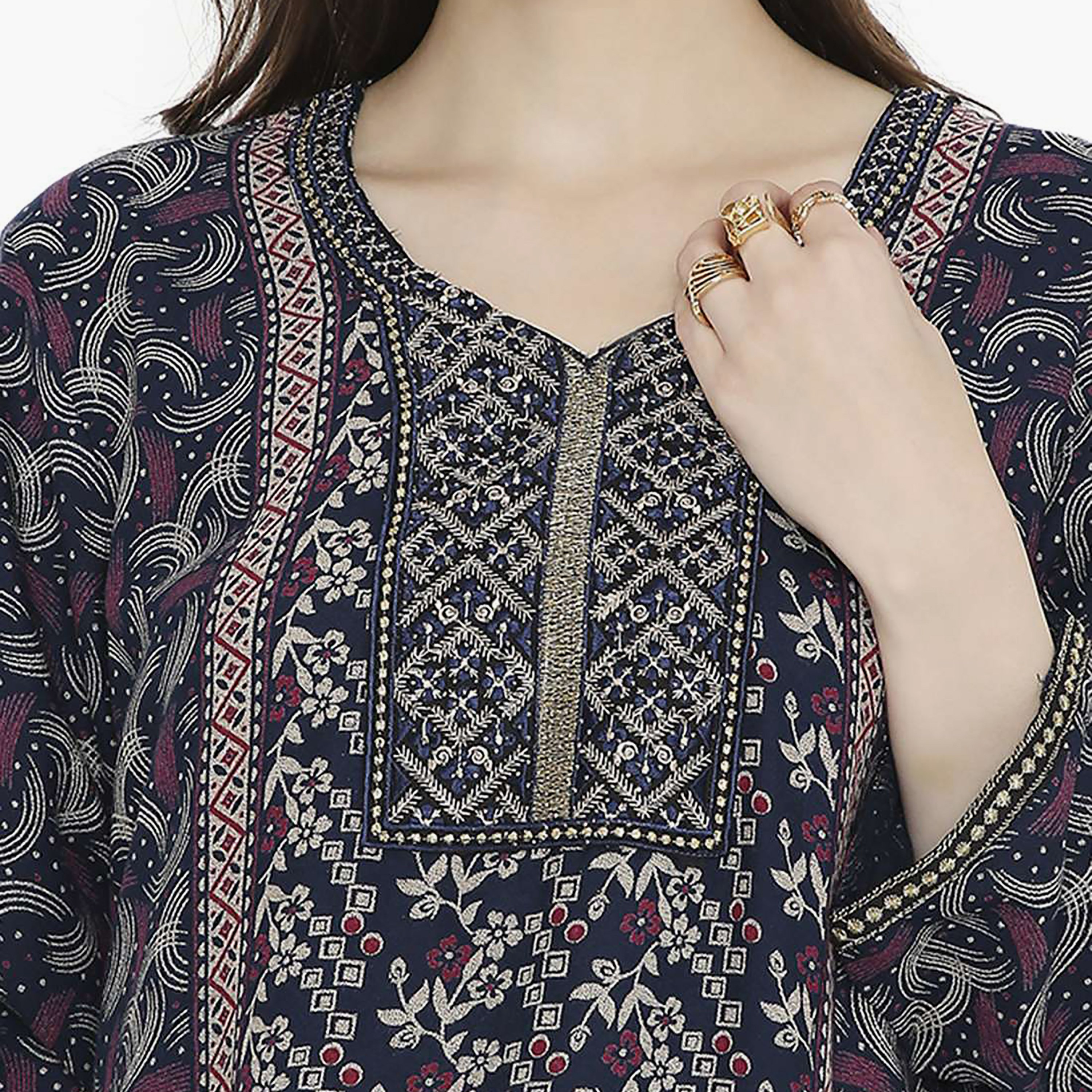 جلابية نسائية مطرزة بعقدة عنق من هانا آند سارة-women-arabicclothing-jalabiyas-image-7