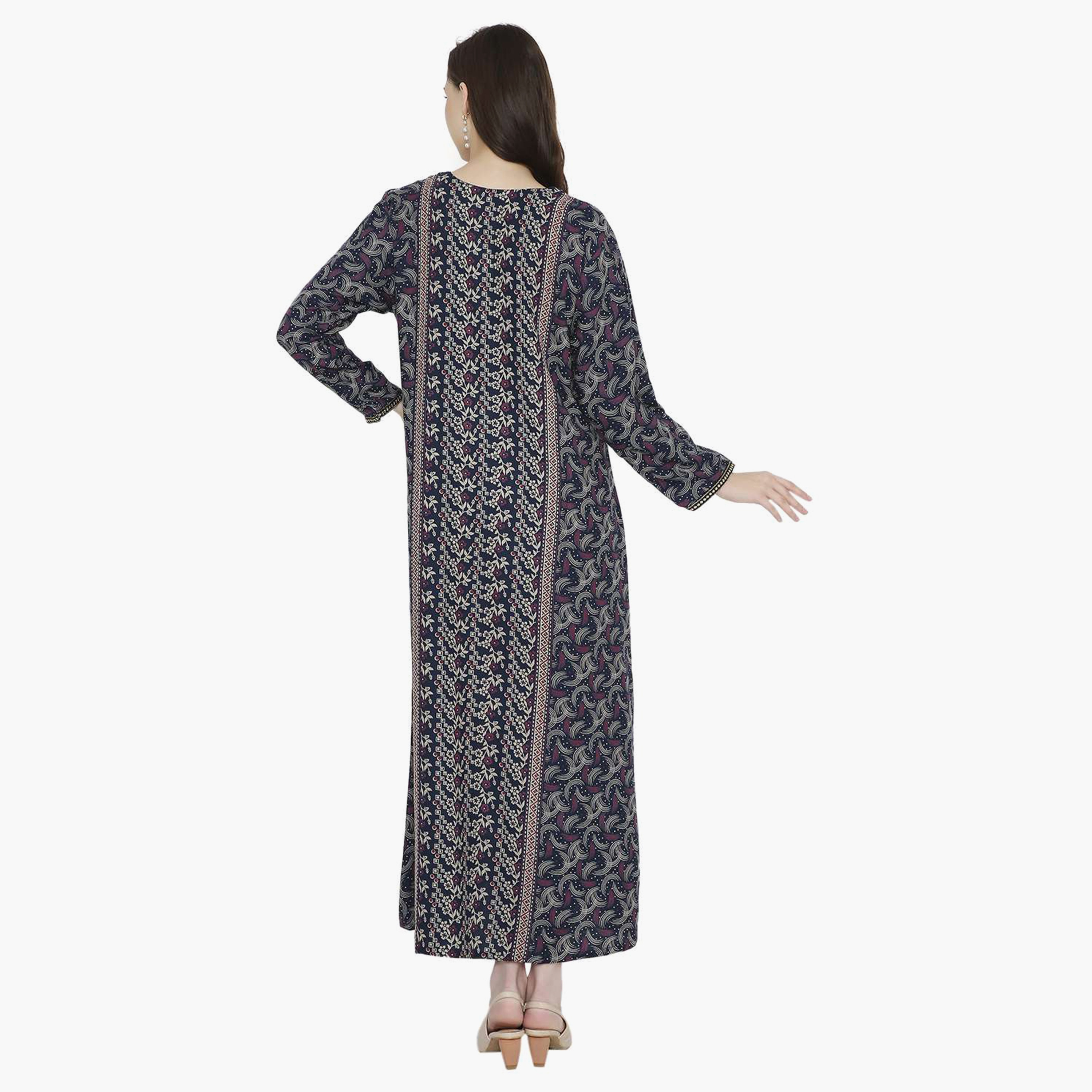 جلابية نسائية مطرزة بعقدة عنق من هانا آند سارة-women-arabicclothing-jalabiyas-image-10