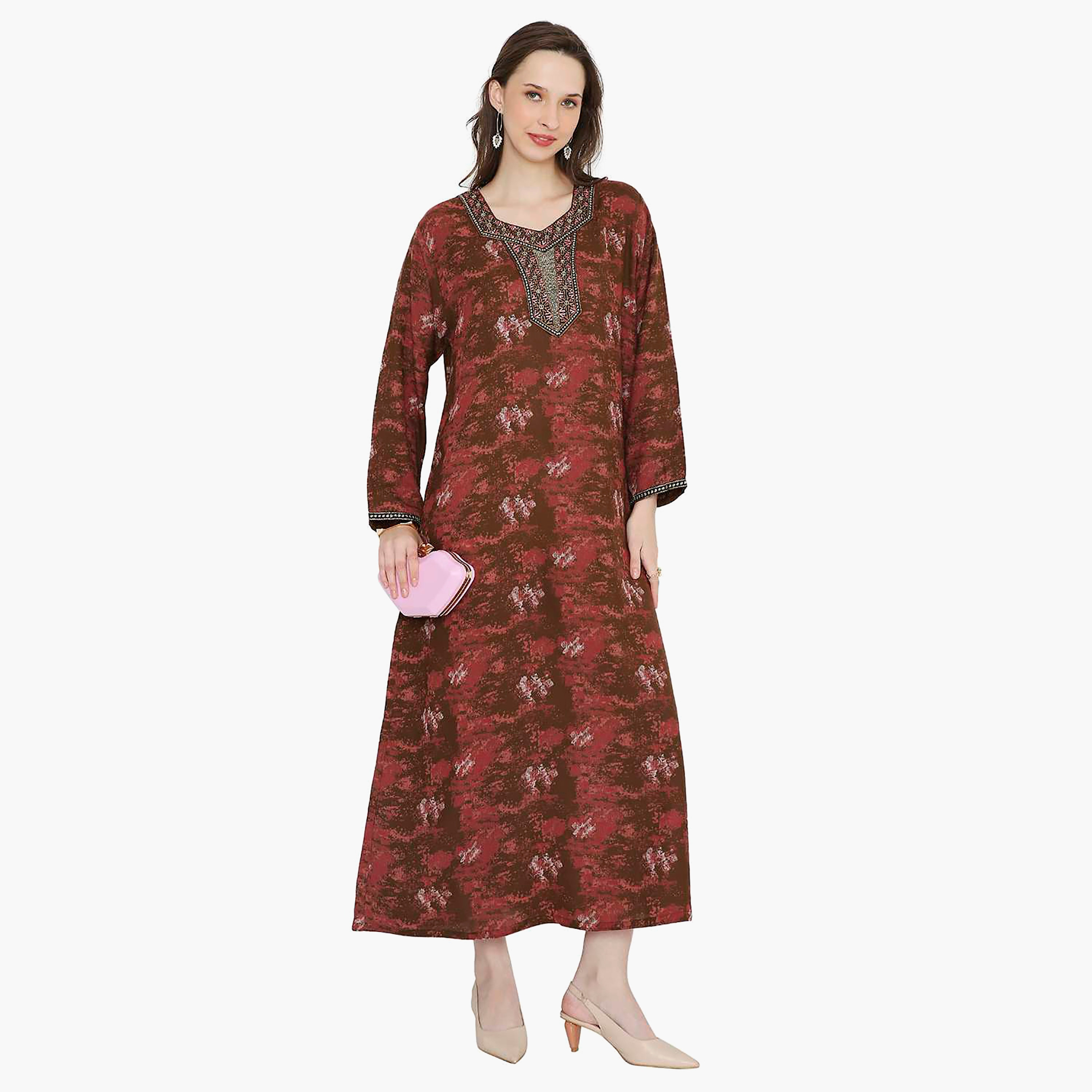 جلابية نسائية مطرزة بعقدة عنق من هانا آند سارة-women-arabicclothing-jalabiyas-image-8