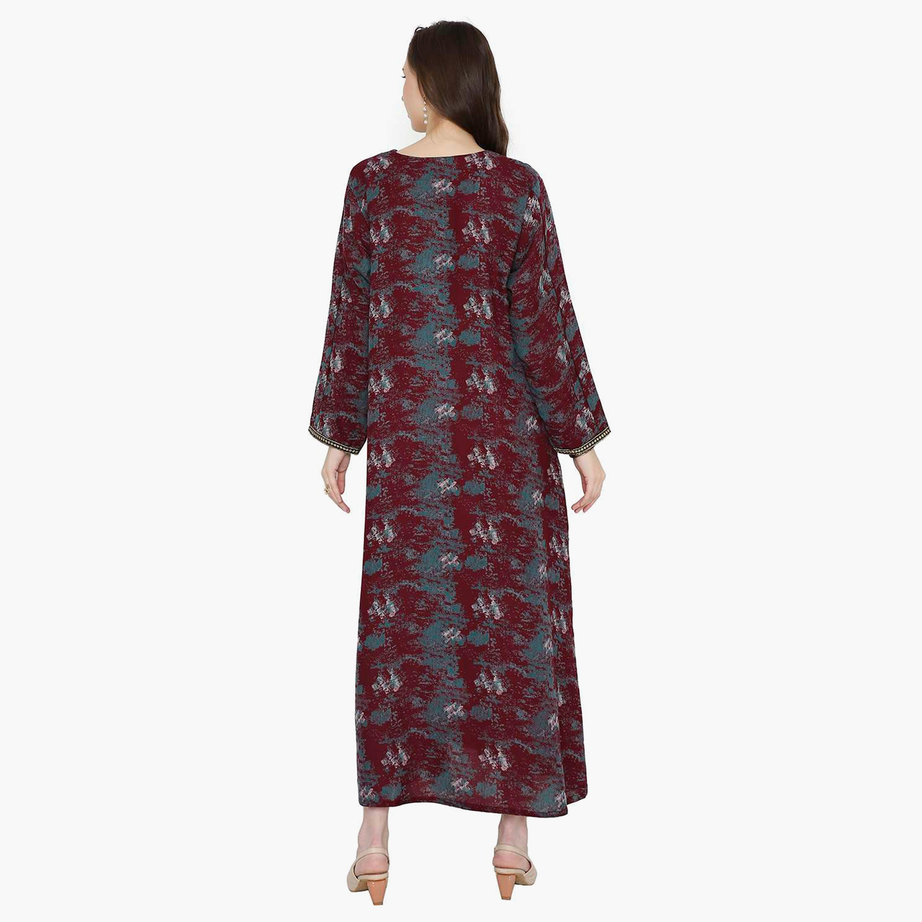 جلابية نسائية مطرزة بعقدة عنق من هانا آند سارة-women-arabicclothing-jalabiyas-image-15