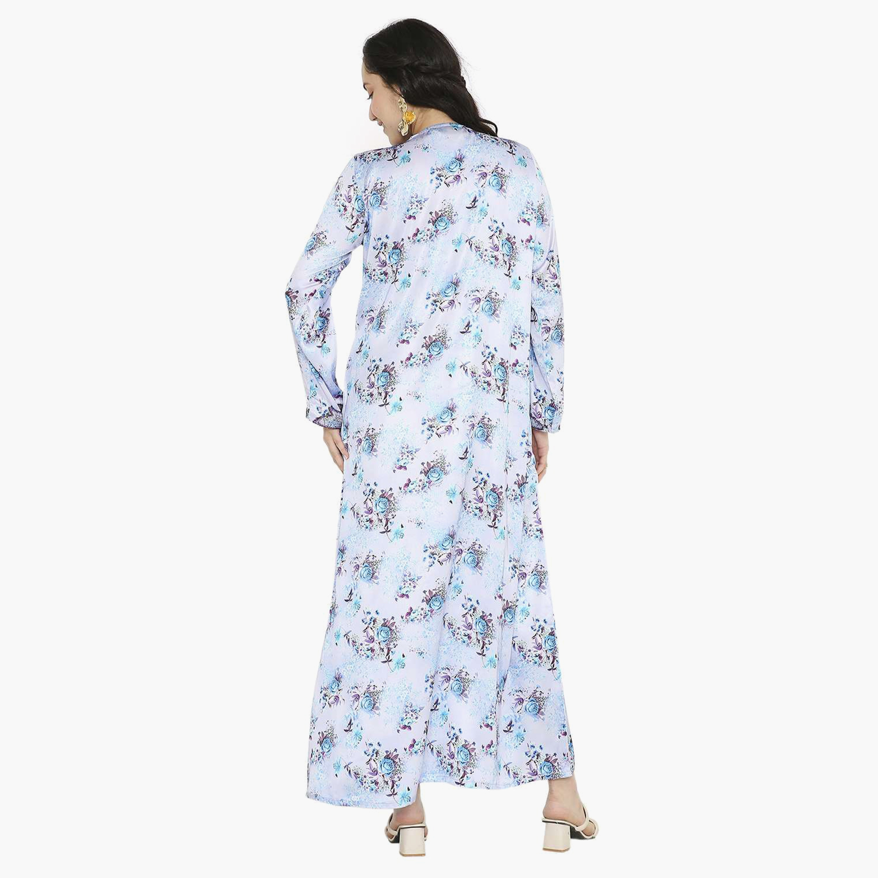 مخور سهرة نسائي مزين بالزهور ومزين بالخرز وتفاصيل عقدة عند الرقبة من هانا آند سارة-women-arabicclothing-jalabiyas-image-25