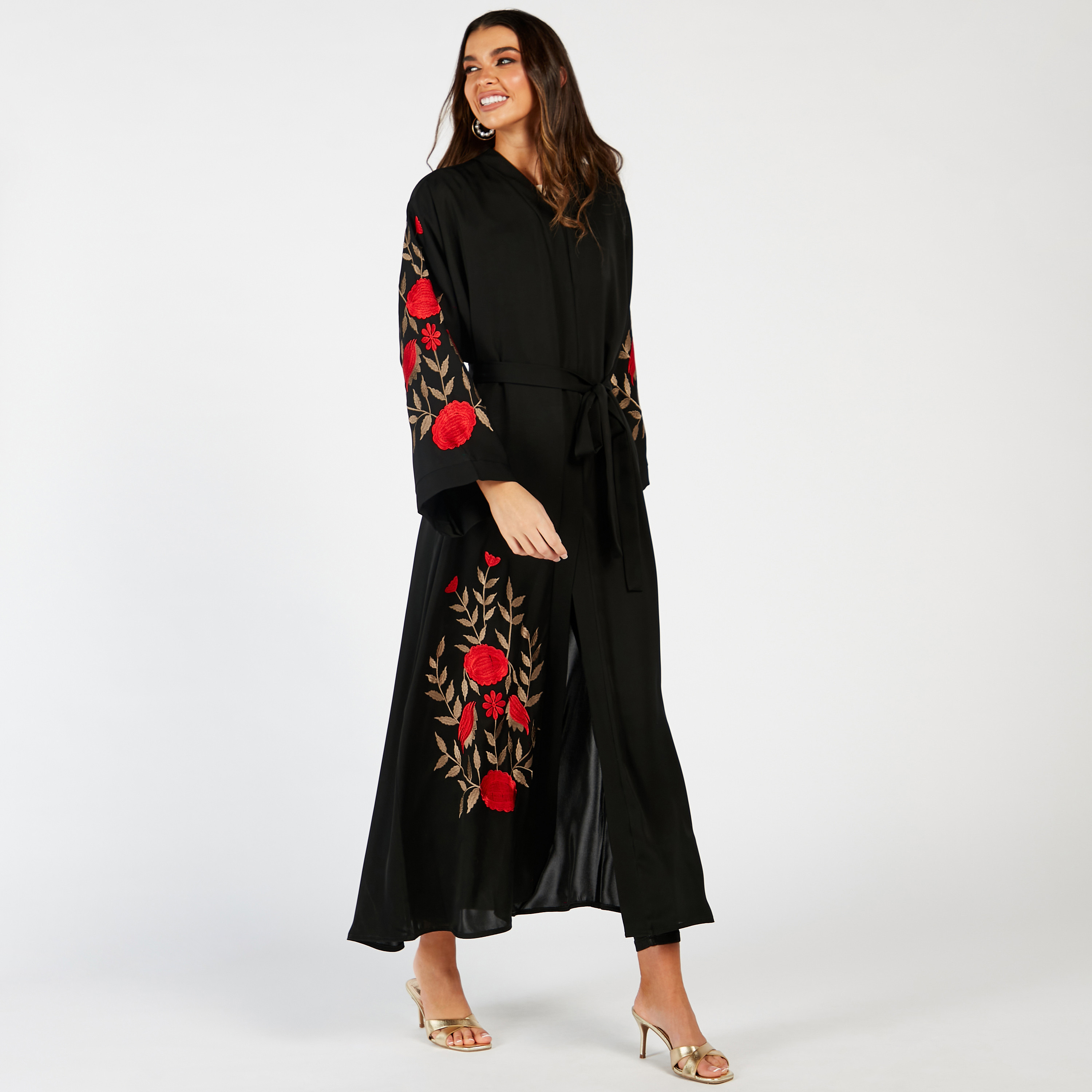 Nukhbaa Embroidered Abaya and Hijab Set-women-arabicclothing-abayas-image-3