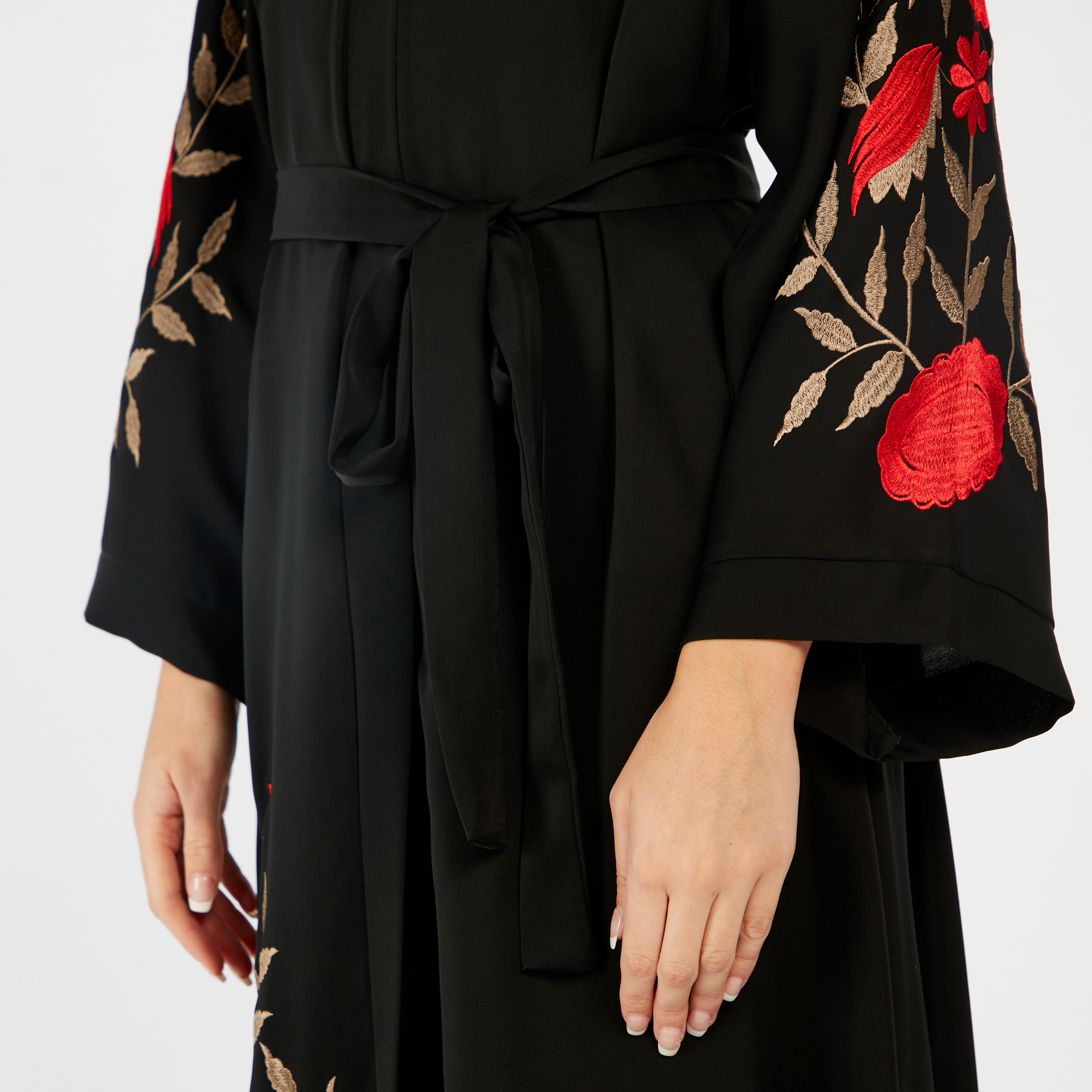Nukhbaa Embroidered Abaya and Hijab Set-women-arabicclothing-abayas-image-4