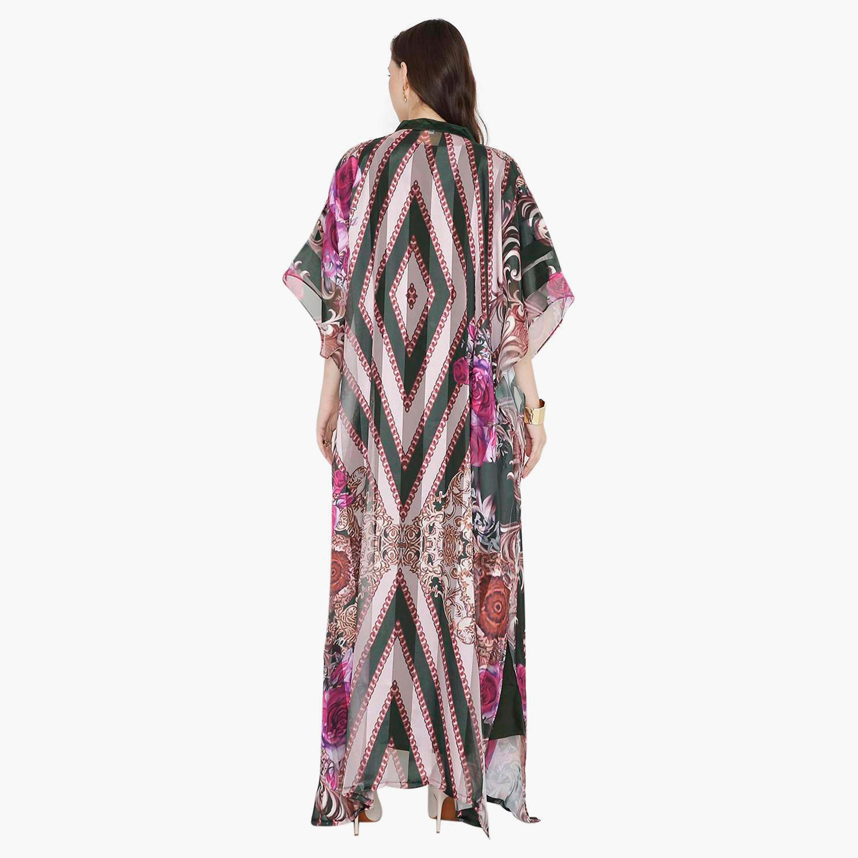قفطان احتفالي نسائي مطبوع بياقة وأكمام واسعة من هانا آند سارة-women-arabicclothing-jalabiyas-image-5