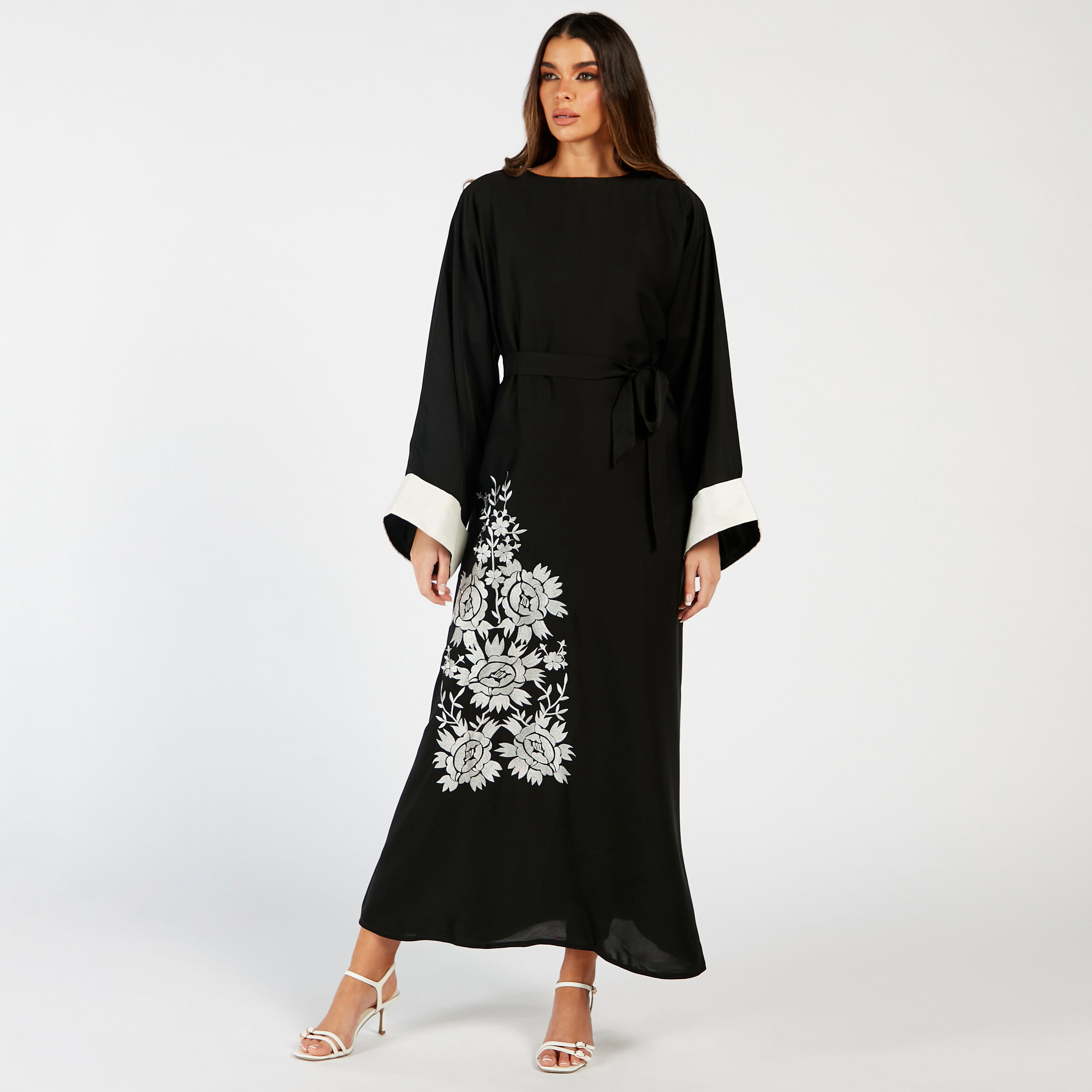 Nukhbaa Embroidered Abaya and Hijab Set-women-arabicclothing-abayas-image-3