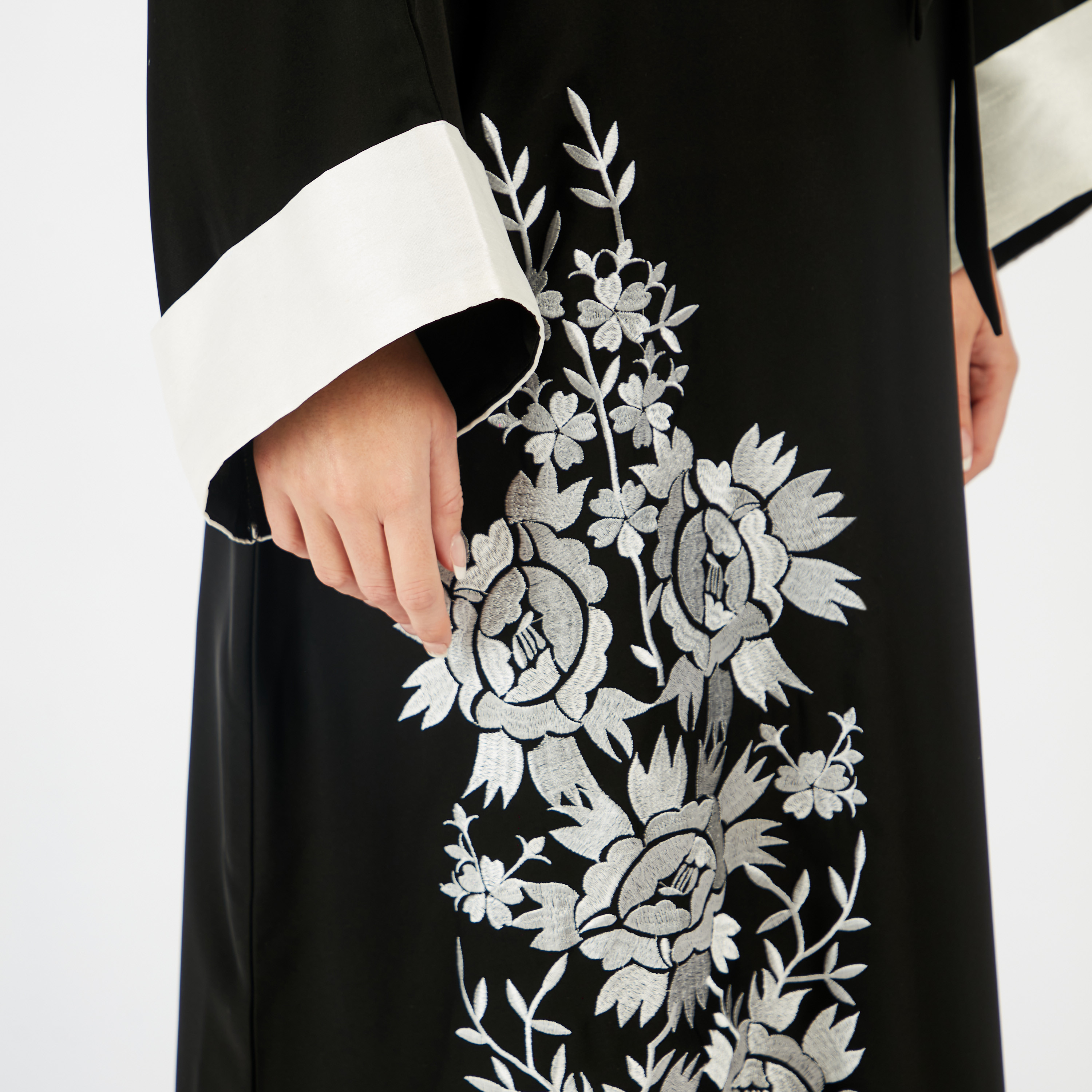 Nukhbaa Embroidered Abaya and Hijab Set-women-arabicclothing-abayas-image-4