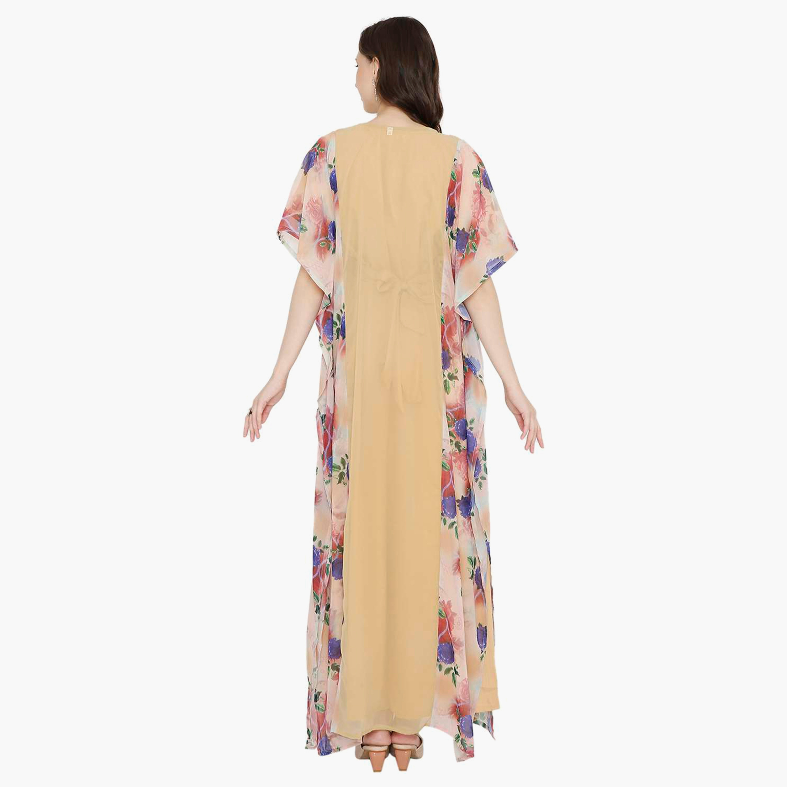 قفطان احتفالي نسائي مطرز وتفاصيل عقدة على الرقبة وأكمام واسعة من هانا آند سارة-women-arabicclothing-jalabiyas-image-5