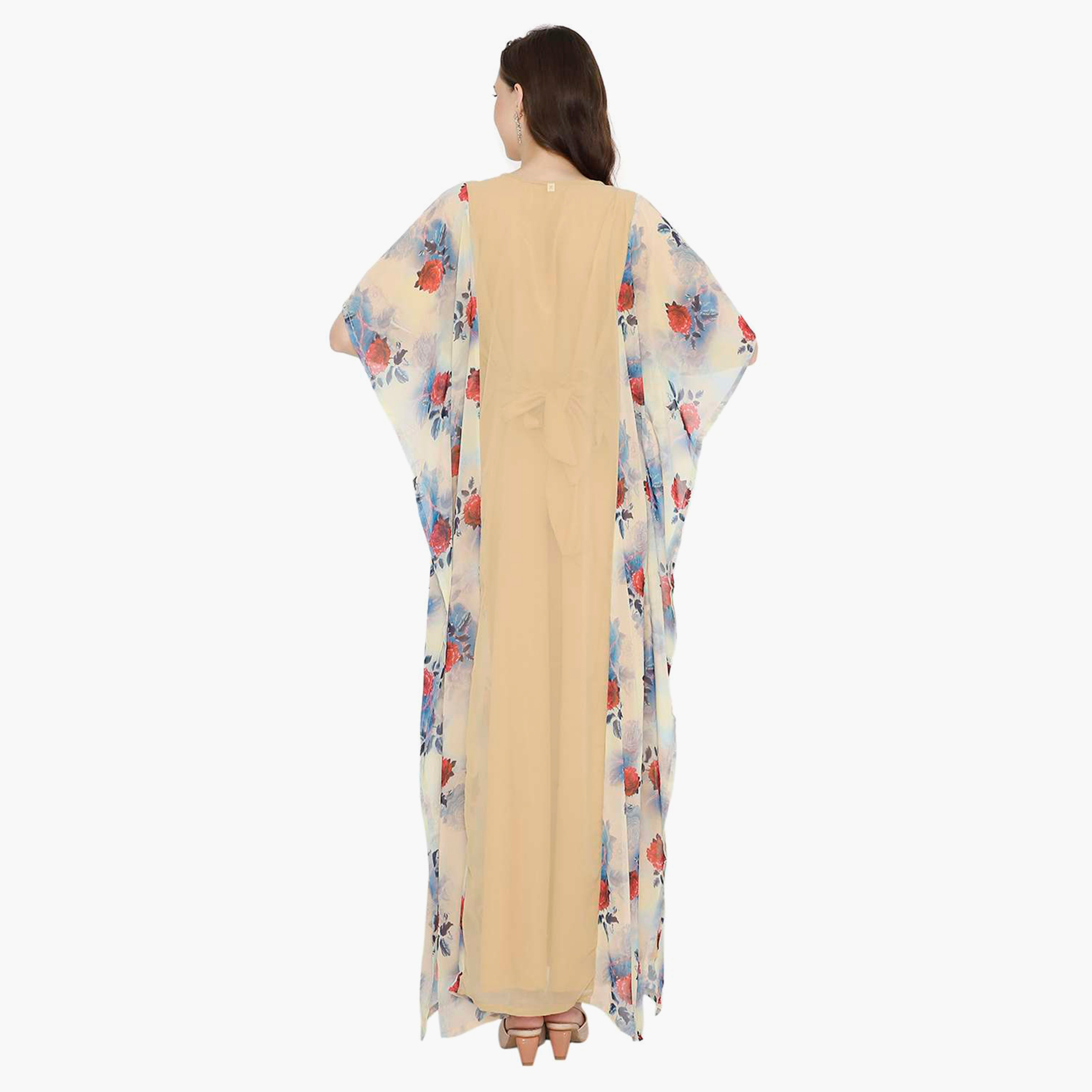 قفطان احتفالي نسائي مطرز وتفاصيل عقدة على الرقبة وأكمام واسعة من هانا آند سارة-women-arabicclothing-jalabiyas-image-10