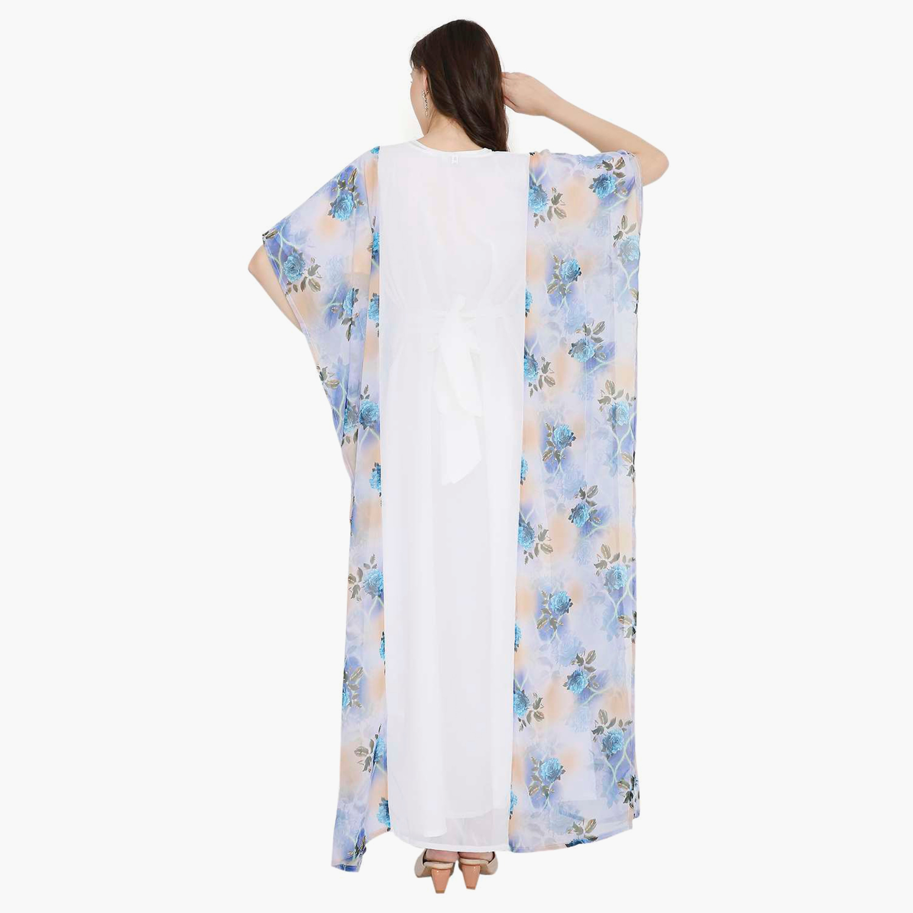 قفطان احتفالي نسائي مطرز وتفاصيل عقدة على الرقبة وأكمام واسعة من هانا آند سارة-women-arabicclothing-jalabiyas-image-5