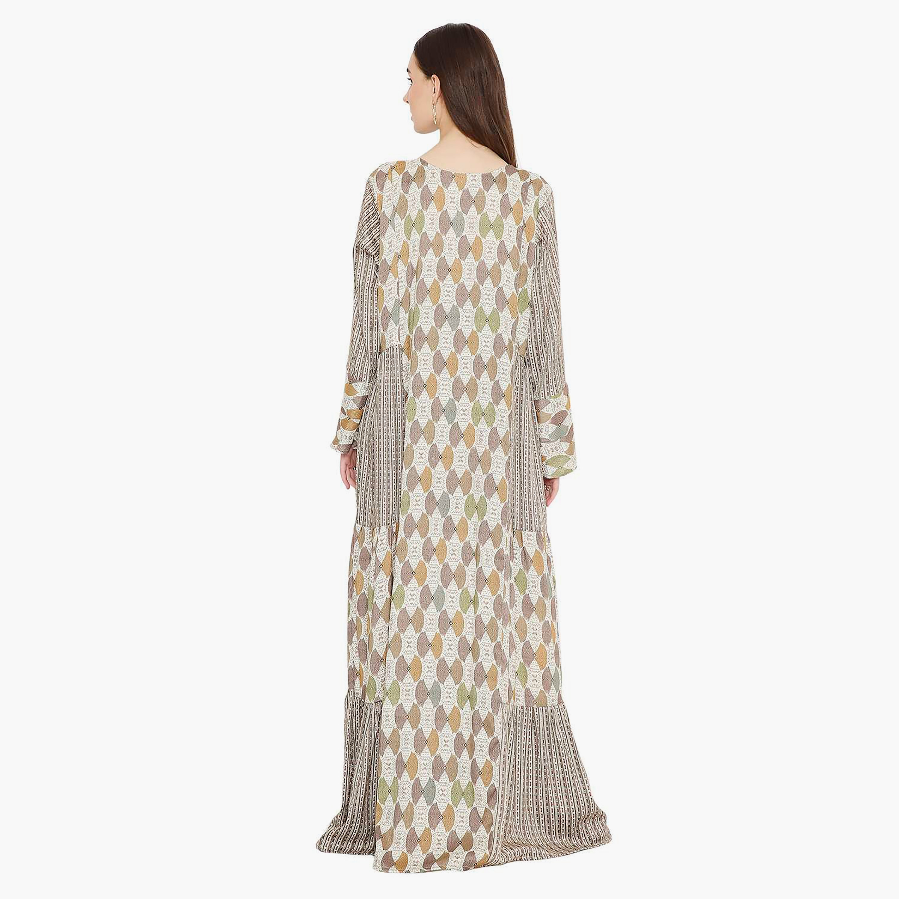 جلابية نسائية مطبوعة ومزخرفة ومطرزة من هانا اند سارة-women-arabicclothing-jalabiyas-image-15
