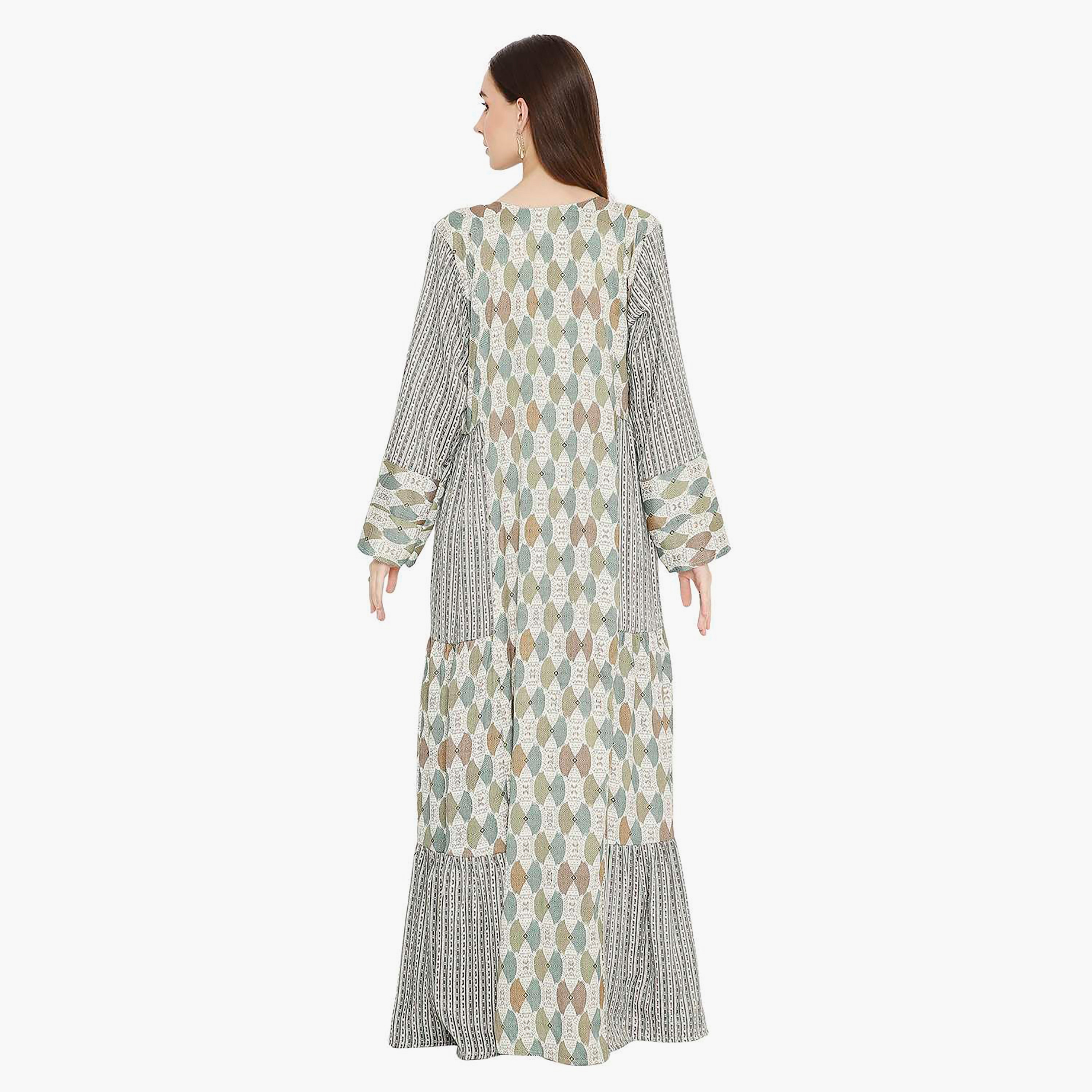 جلابية نسائية مطبوعة ومزخرفة ومطرزة من هانا اند سارة-women-arabicclothing-jalabiyas-image-20