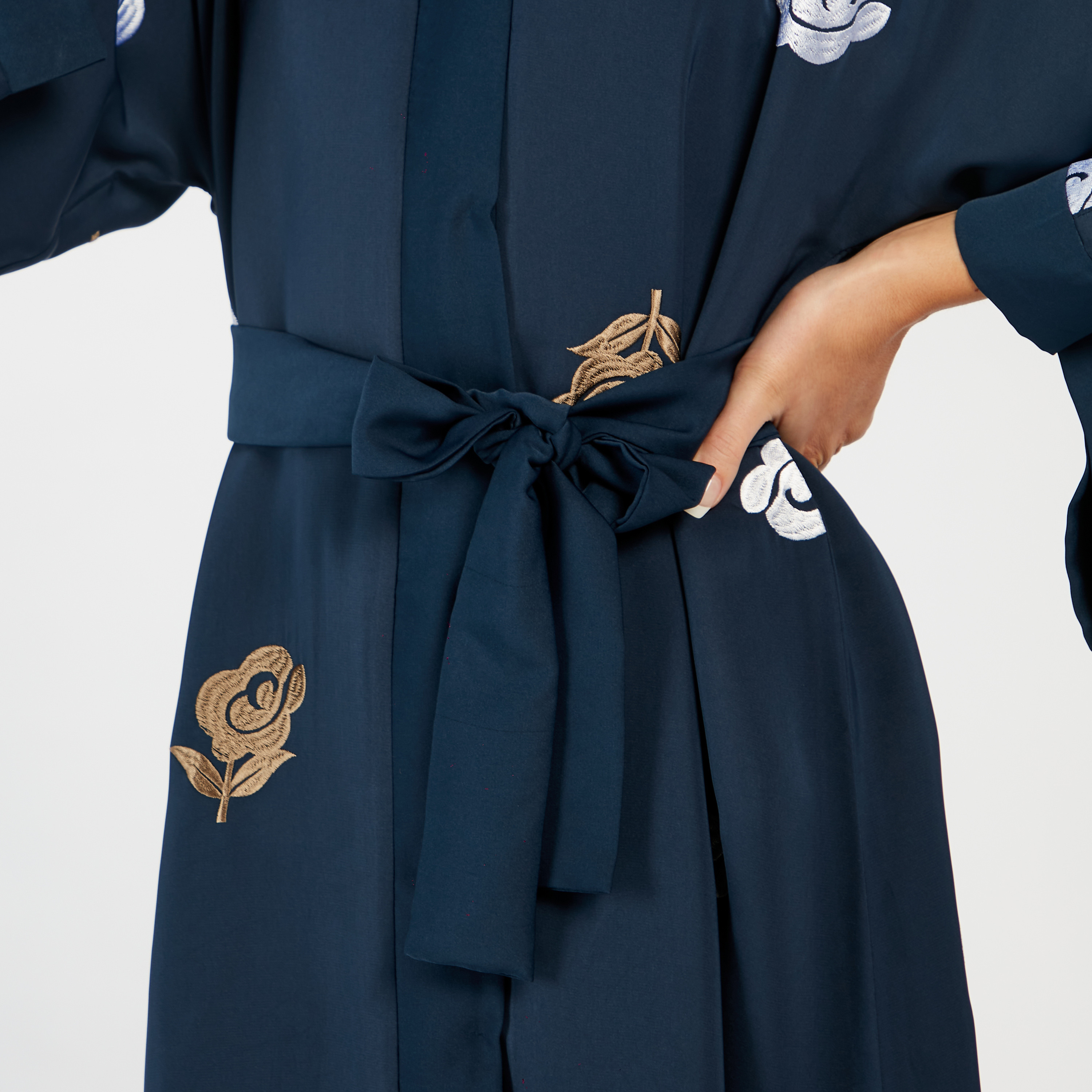 Nukhbaa Embroidered Abaya and Scarf Set-women-arabicclothing-abayas-image-4