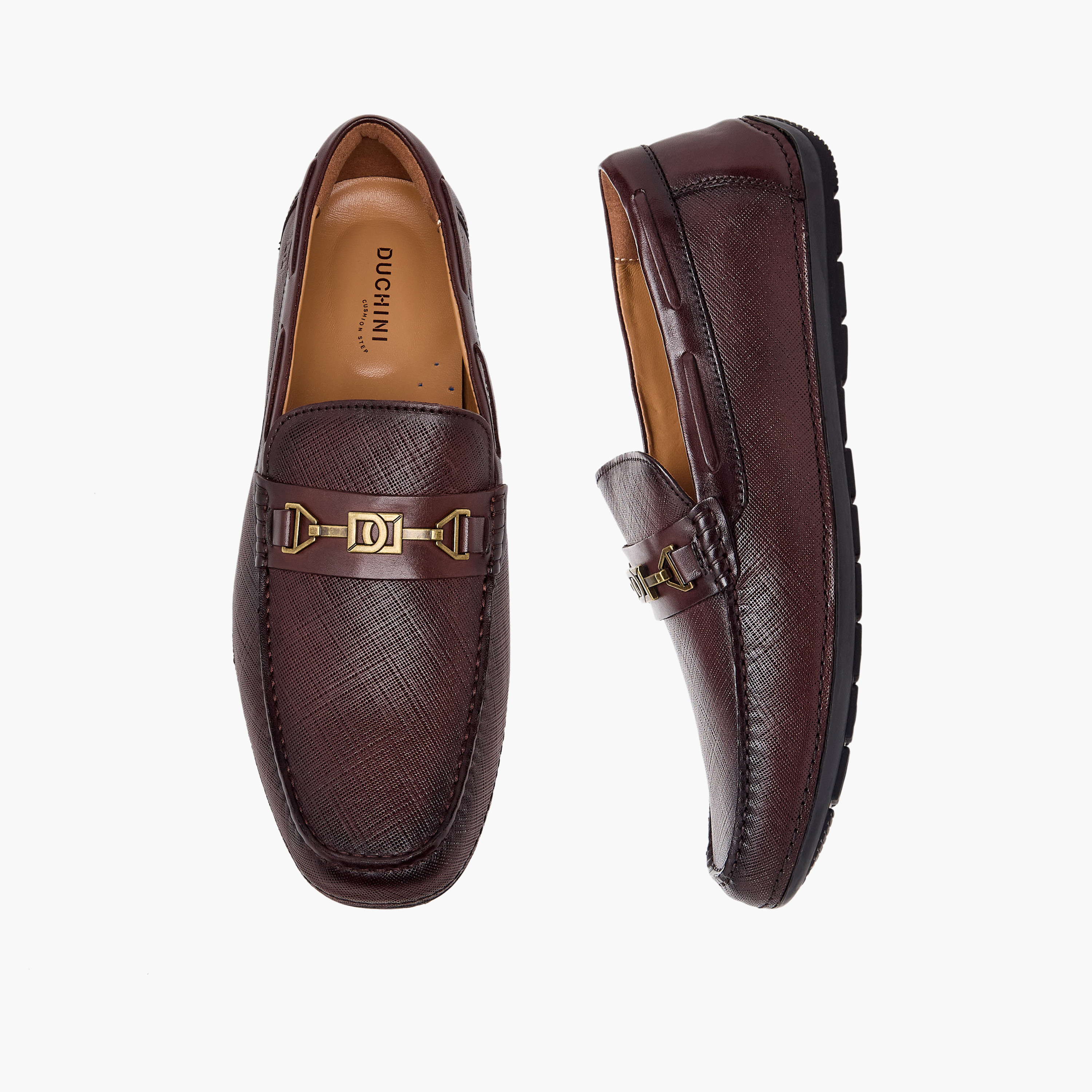 حذاء سهل الارتداء جلد بارز الملمس للرجال من دوتشيني-men-shoes-formalshoes-image-1