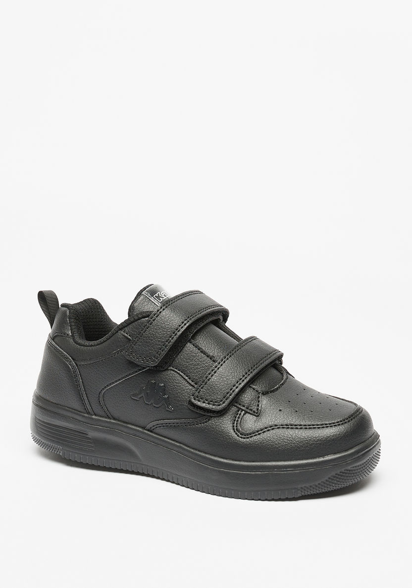 Kappa Textured Sneakers with Hook and Loop Closure-Girl%27s School Shoes-image-0
