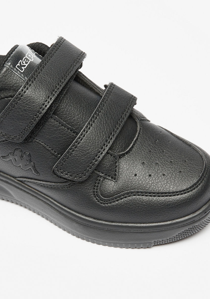 Kappa Textured Sneakers with Hook and Loop Closure-Girl%27s School Shoes-image-4