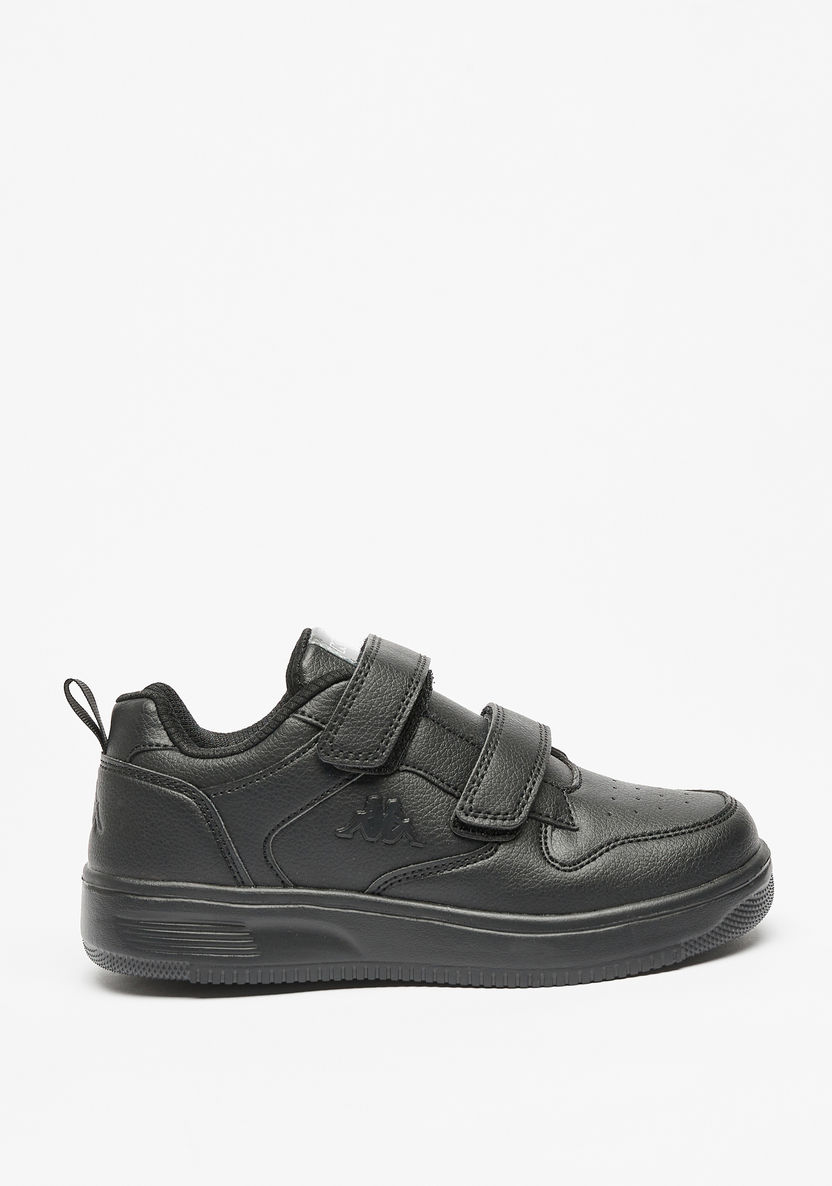 Kappa Textured Sneakers with Hook and Loop Closure-Boy%27s Sports Shoes-image-2