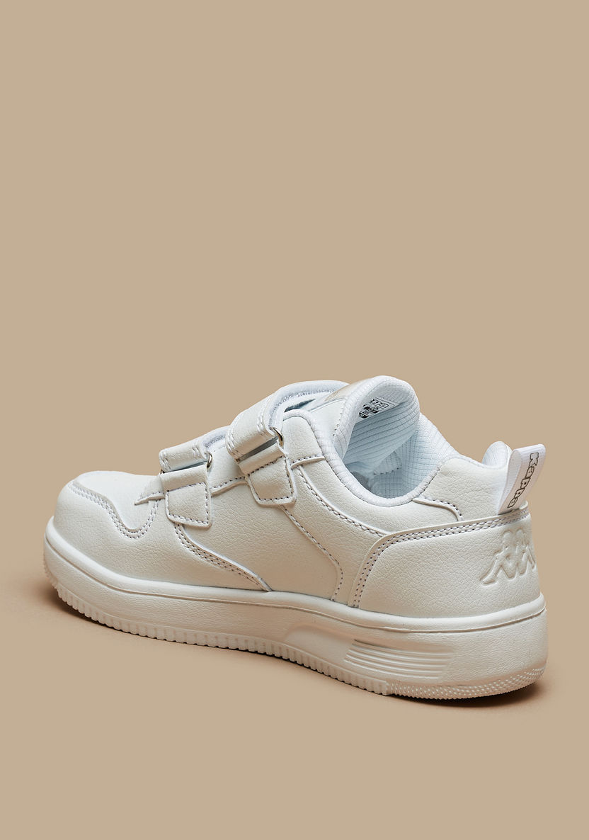 Kappa Textured Sneakers with Hook and Loop Closure-Girl%27s School Shoes-image-1