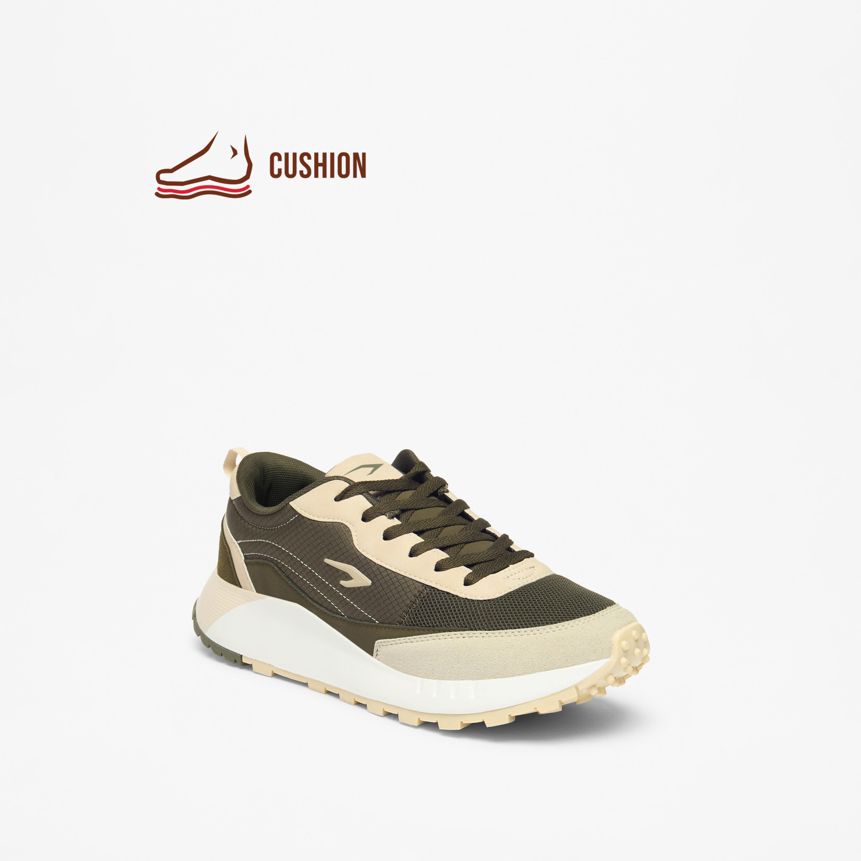 Dash Colourblock Lace-Up Sports Shoes with Cushioning-sports-men-shoes-image-1