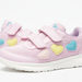Dash Heart Textured Sneakers with Hook and Loop Closure-Girl%27s Sports Shoes-thumbnailMobile-4