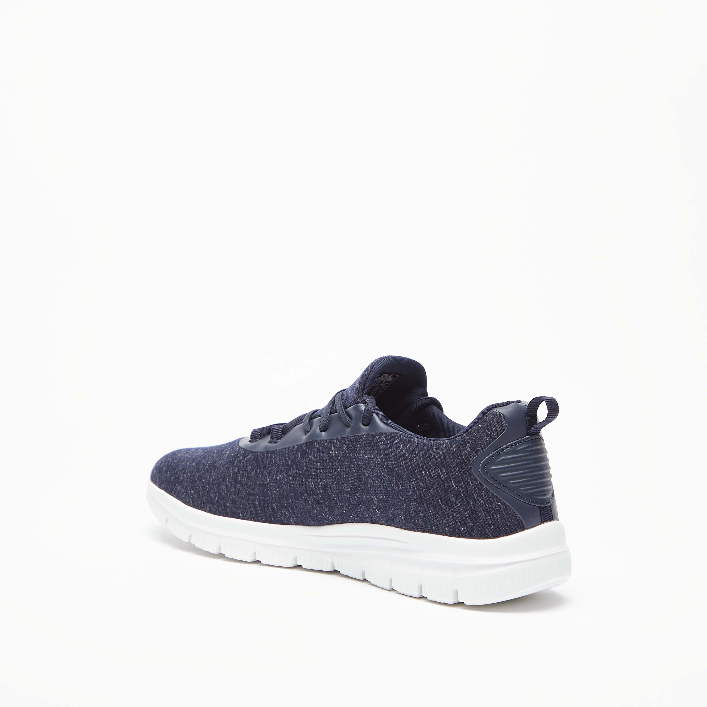 Dash Men's Textured Lace-Up Sports Shoes with Cushioning-sports-men-shoes-image-2