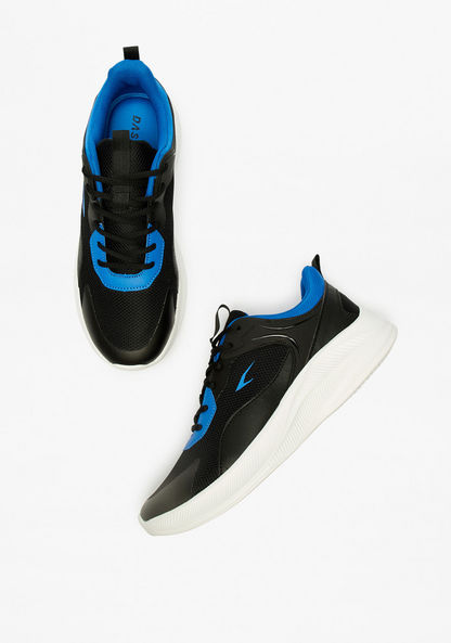 Dash Textured Colourblock Lace-Up Sneakers-Men%27s Sneakers-image-1