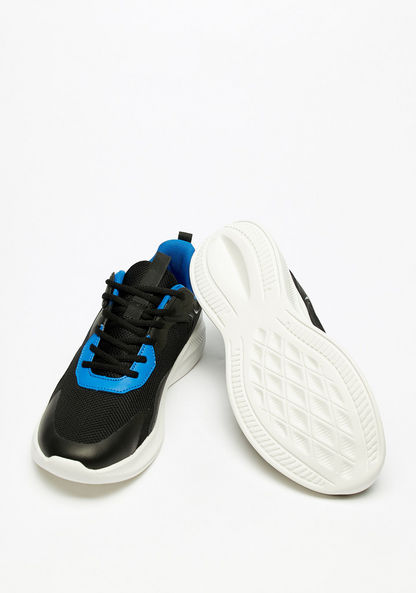 Dash Textured Colourblock Lace-Up Sneakers-Men%27s Sneakers-image-2