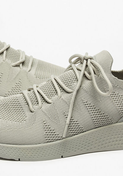 Dash Textured Lace-Up Walking Shoes-Men%27s Sports Shoes-image-4