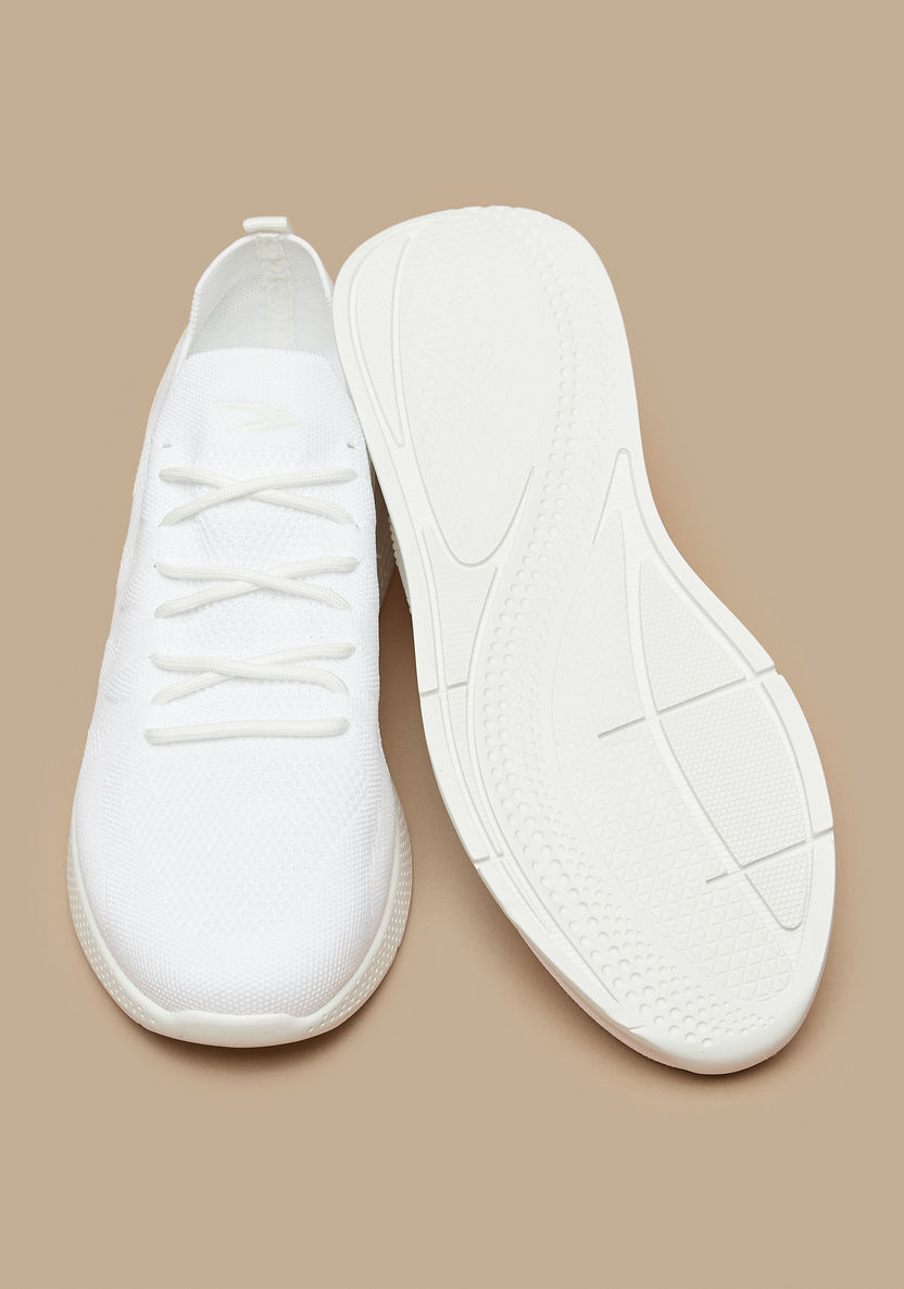 Dash Textured Lace-Up Walking Shoes-Men%27s Sports Shoes-image-2