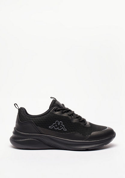 Kappa Women's Textured Low-Ankle Sneakers with Lace-Up Closure and Pull Tabs