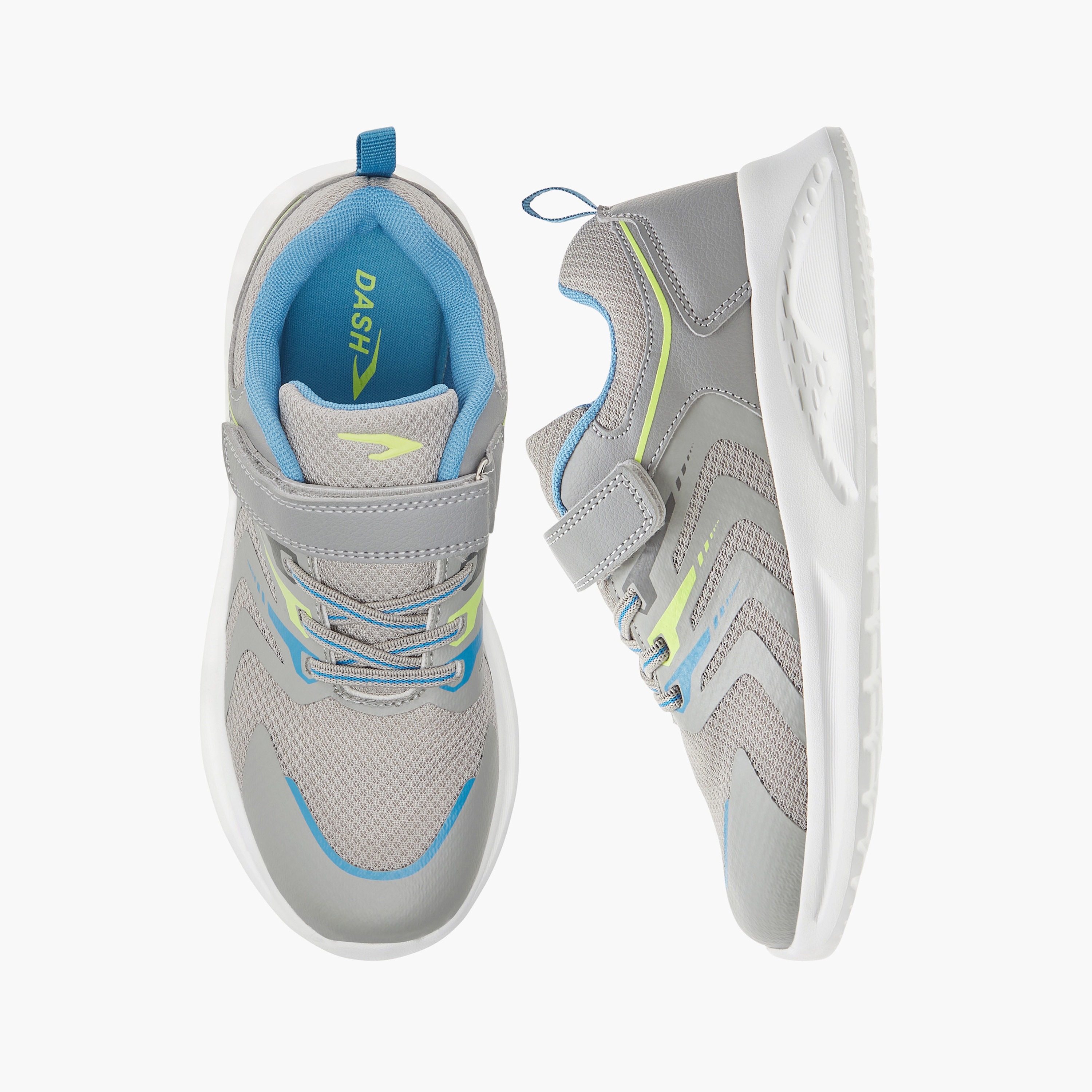 Dash Kids Hook & Loop Cushioned Sole Walking Shoes-sports-boys-shoes-image-1