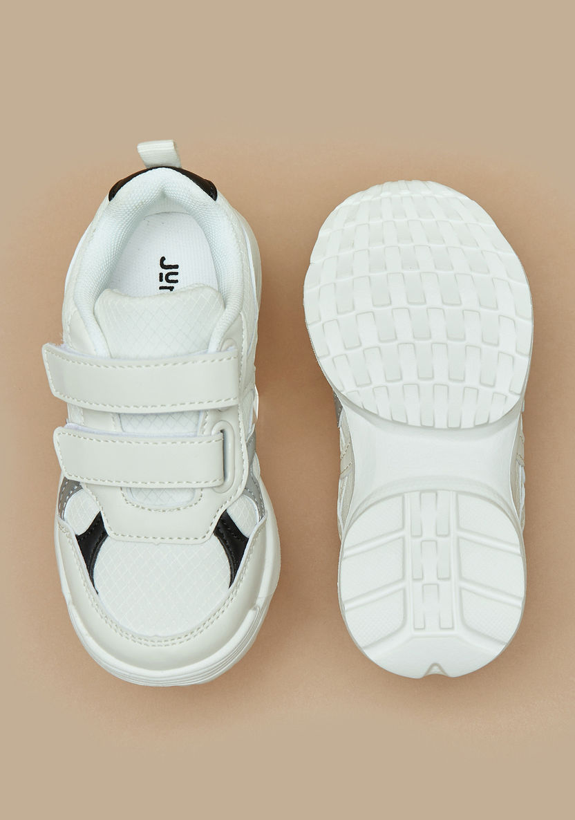 Juniors Panel Detail Sneakers with Hook and Loop Closure-Boy%27s Sneakers-image-3