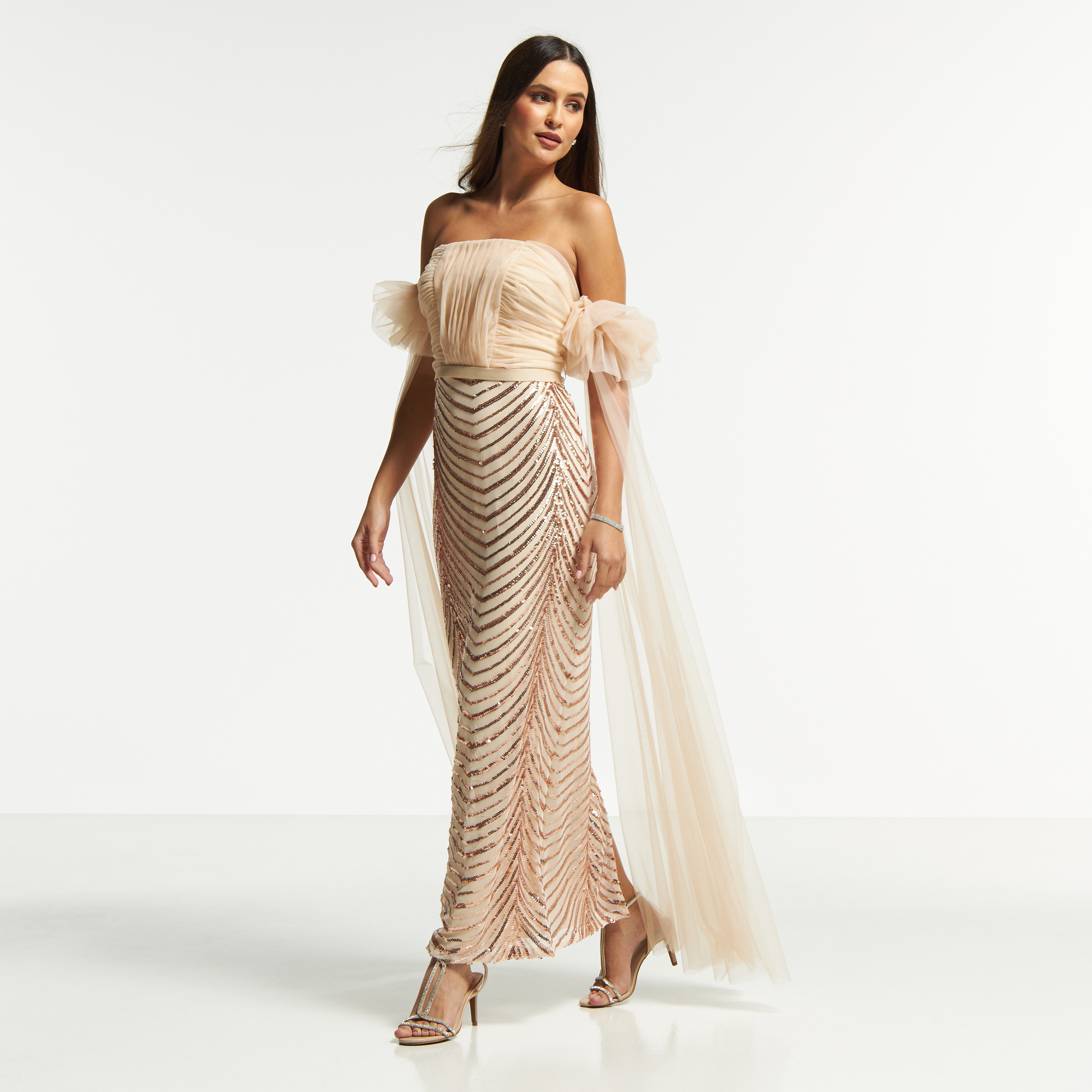 Amri Sequin Embellished Off-Shoulder Maxi Dress with Zip Closure-women-clothing-dresses-image-4
