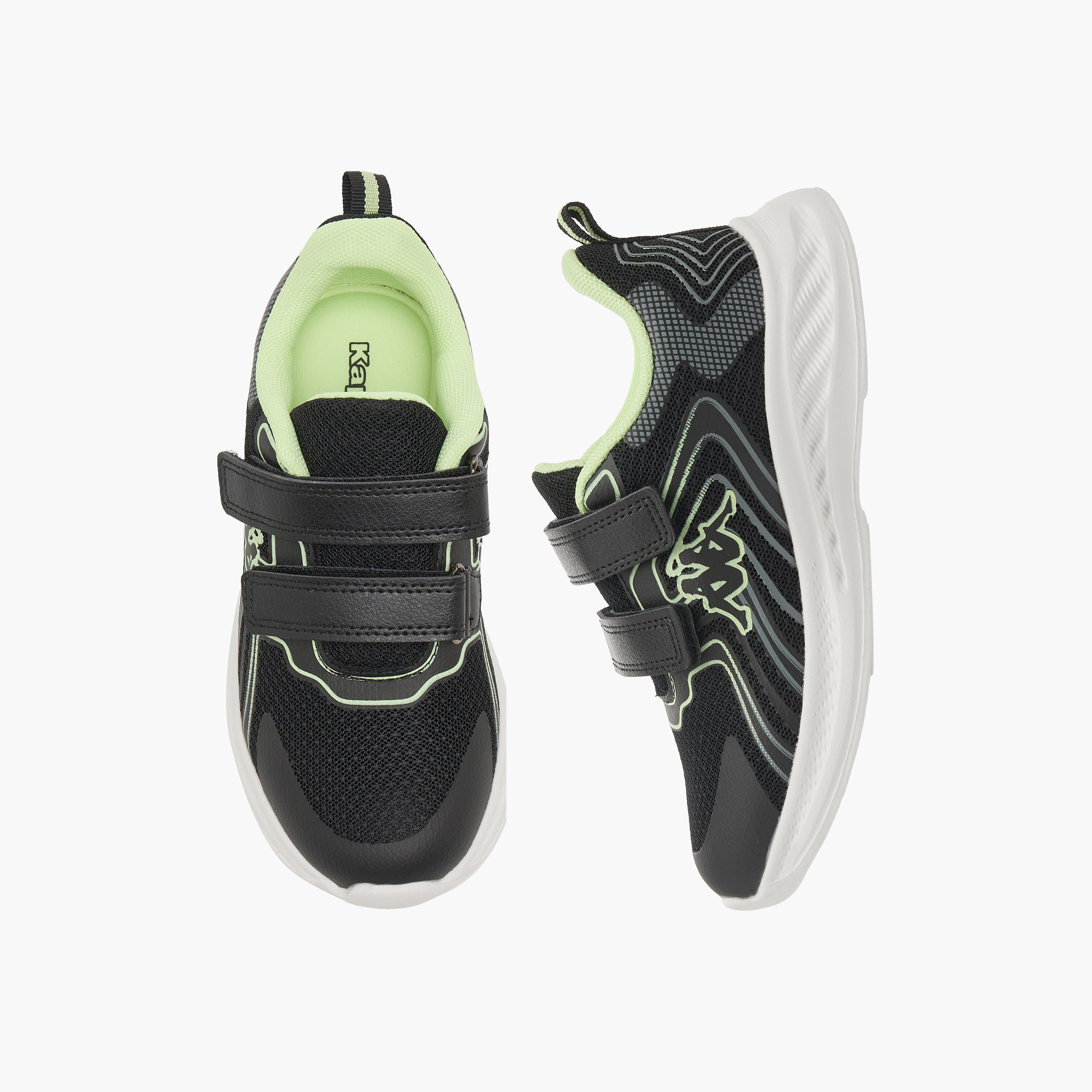 حذاء رياضي بشريط إغلاق لاصق وطبعات شعار للأولاد من كابا-boys-shoes-sneakers-image-1
