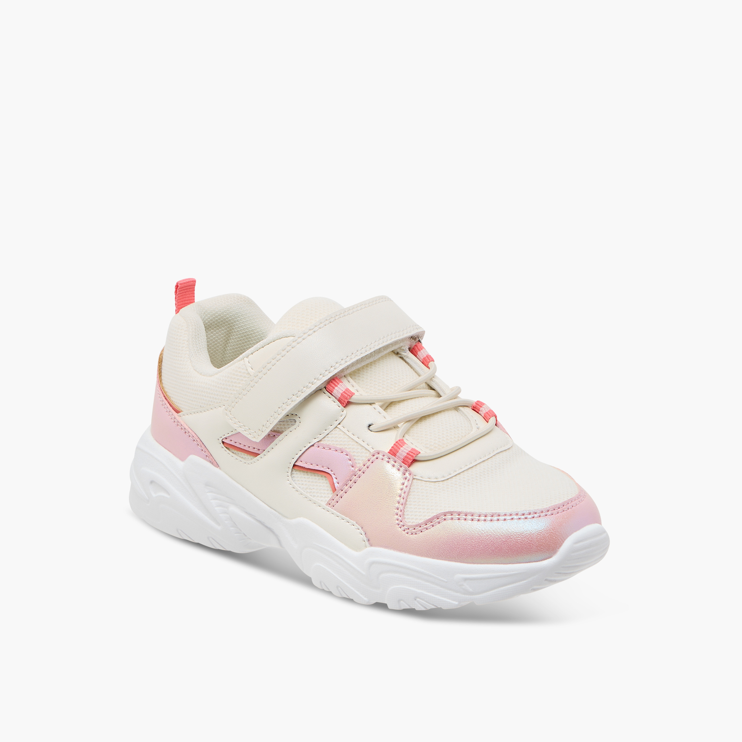 Flora Bella Embellished Panelled Sneakers with Hook-and-Loop Closure-girls-shoes-sneakers-image-7