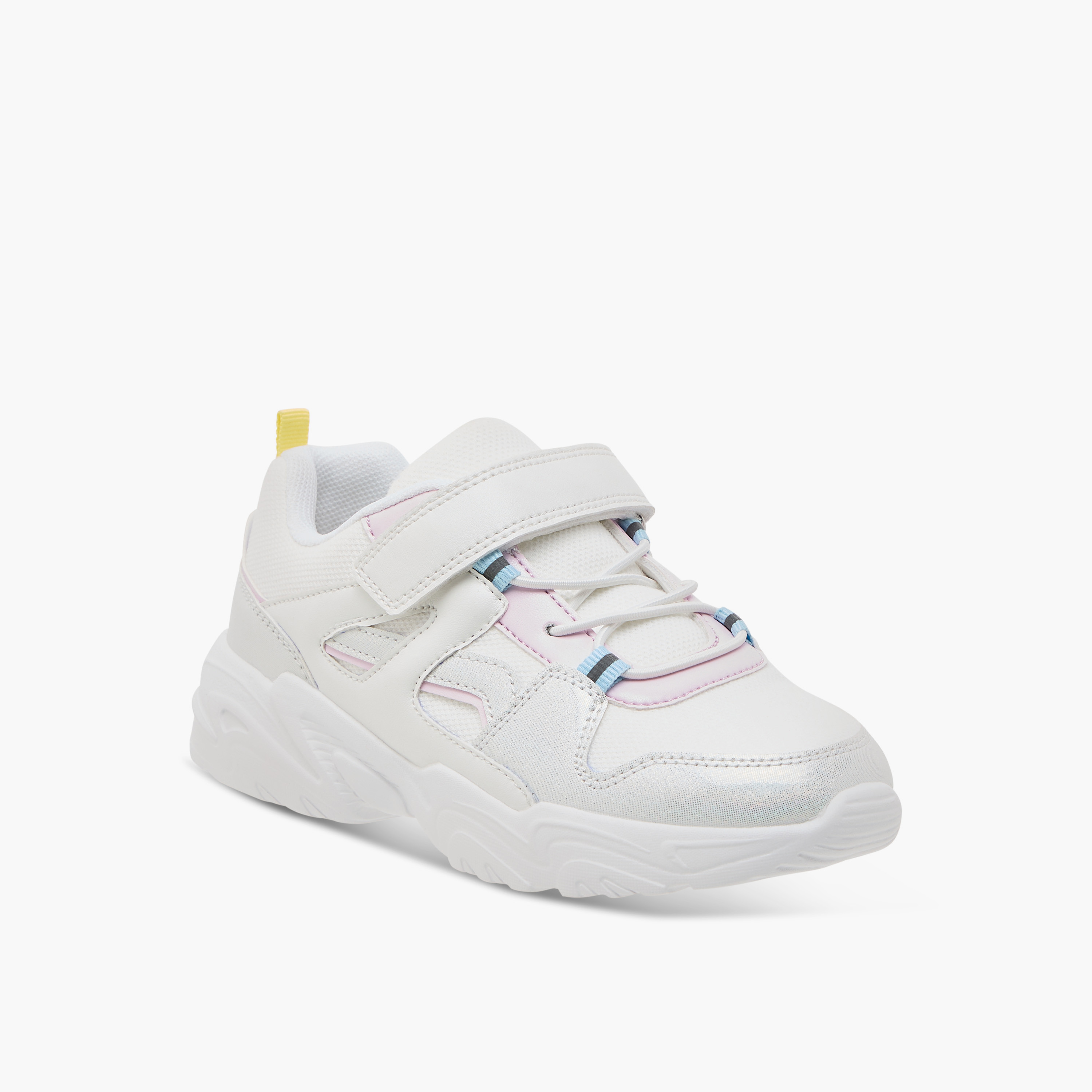 Flora Bella Embellished Panelled Sneakers with Hook-and-Loop Closure-girls-shoes-sneakers-image-2