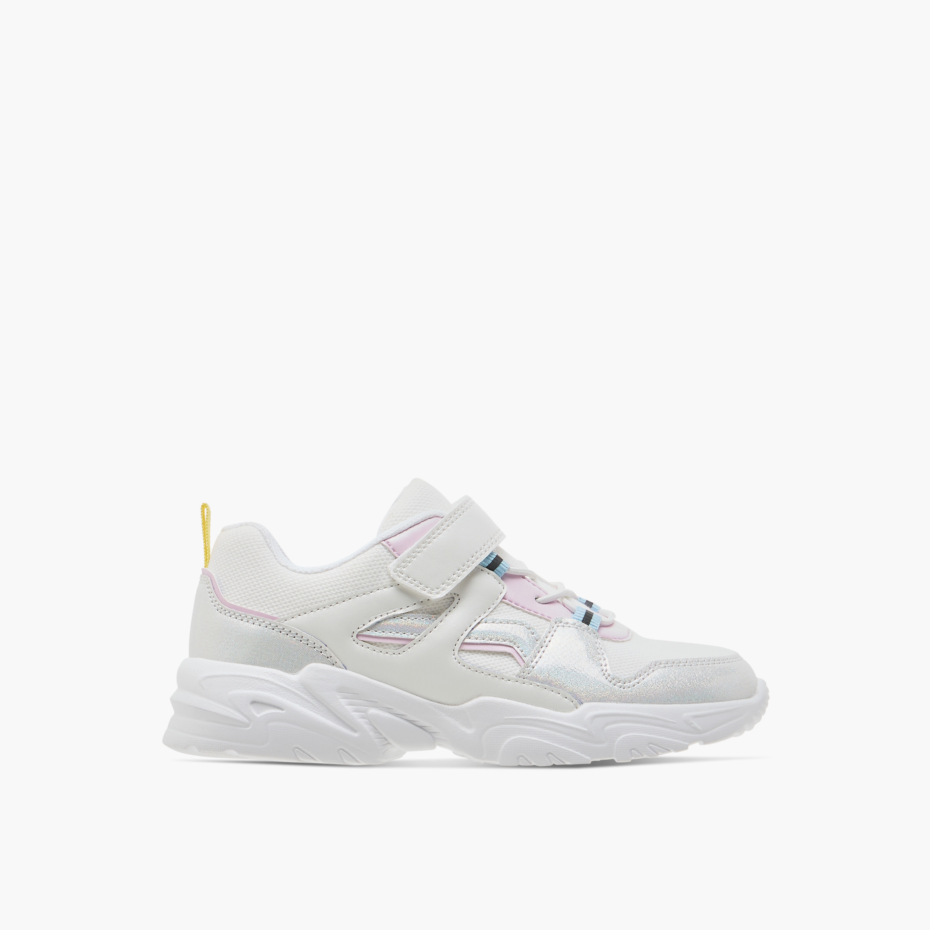 Flora Bella Embellished Panelled Sneakers with Hook-and-Loop Closure-girls-shoes-sneakers-image-3