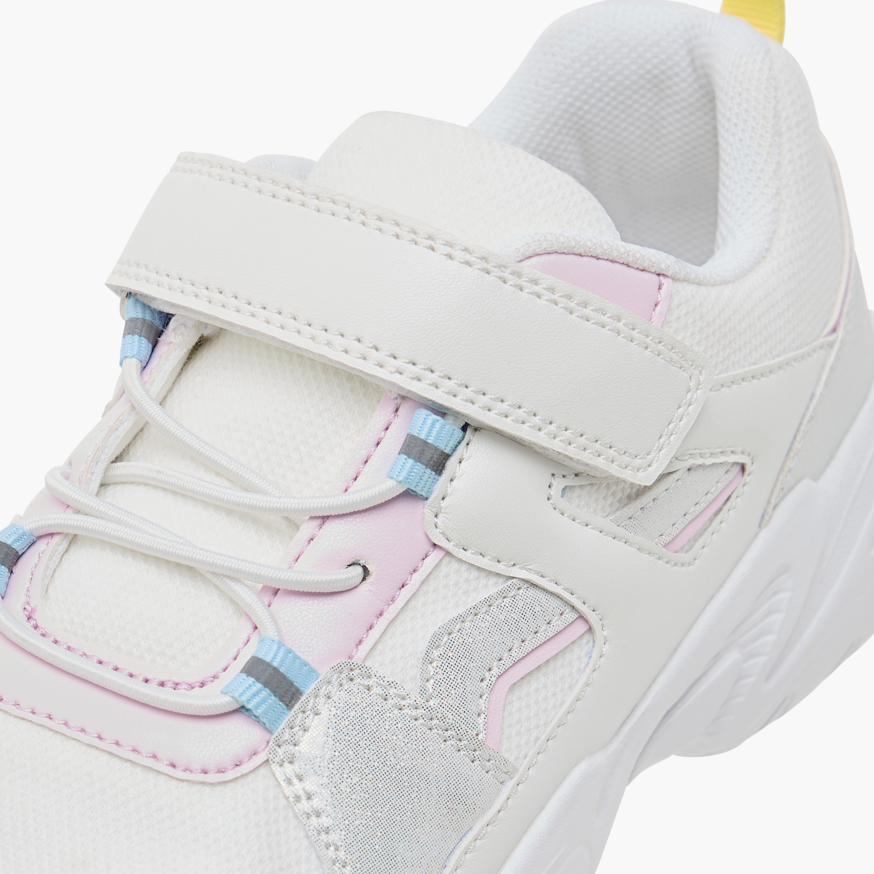 Flora Bella Embellished Panelled Sneakers with Hook-and-Loop Closure-girls-shoes-sneakers-image-4