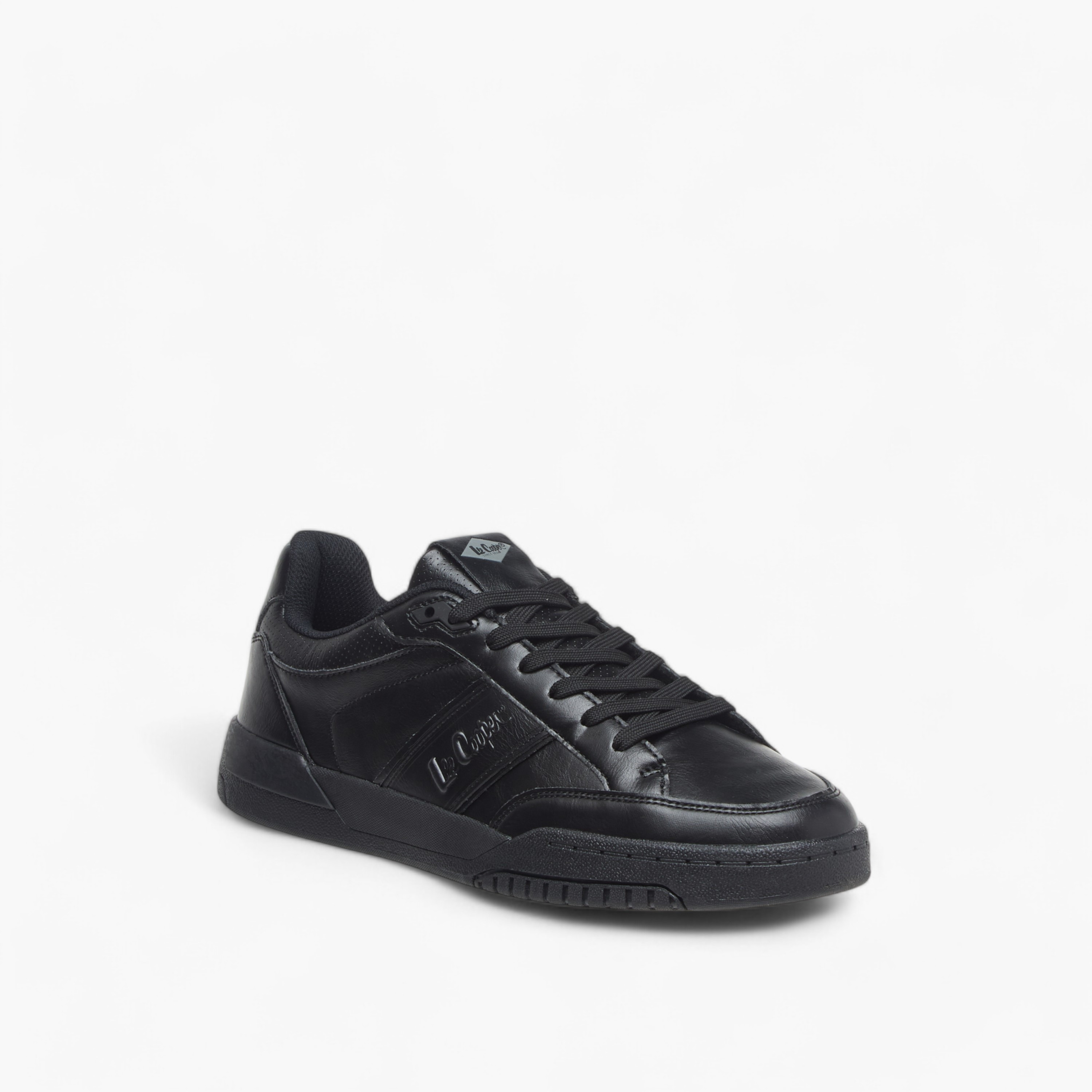 Lee Cooper Men's Logo Detail Sneakers with Lace-Up Closure-men-shoes-sneakers-image-2
