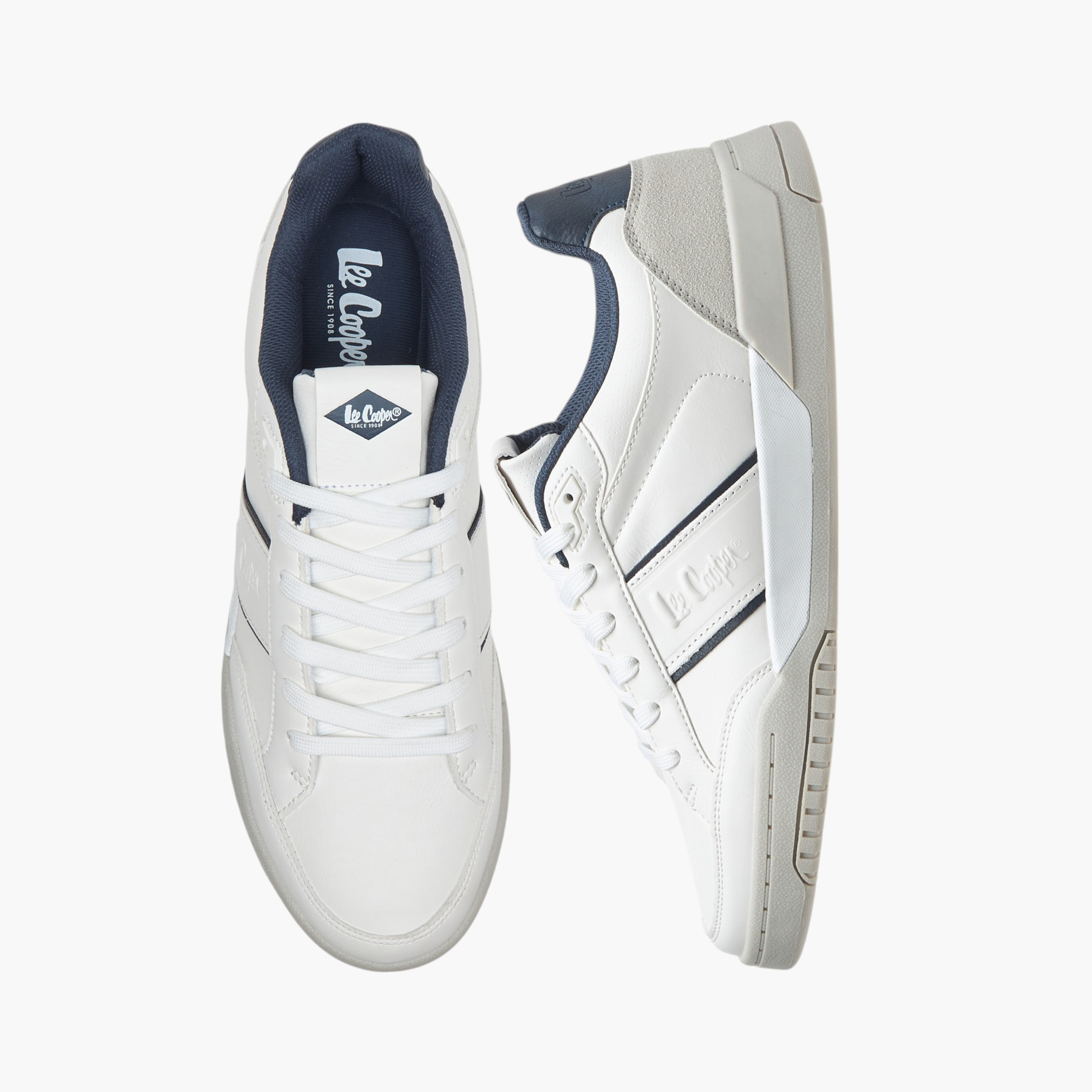 Lee Cooper Men's Logo Detail Sneakers with Lace-Up Closure-men-shoes-sneakers-image-1