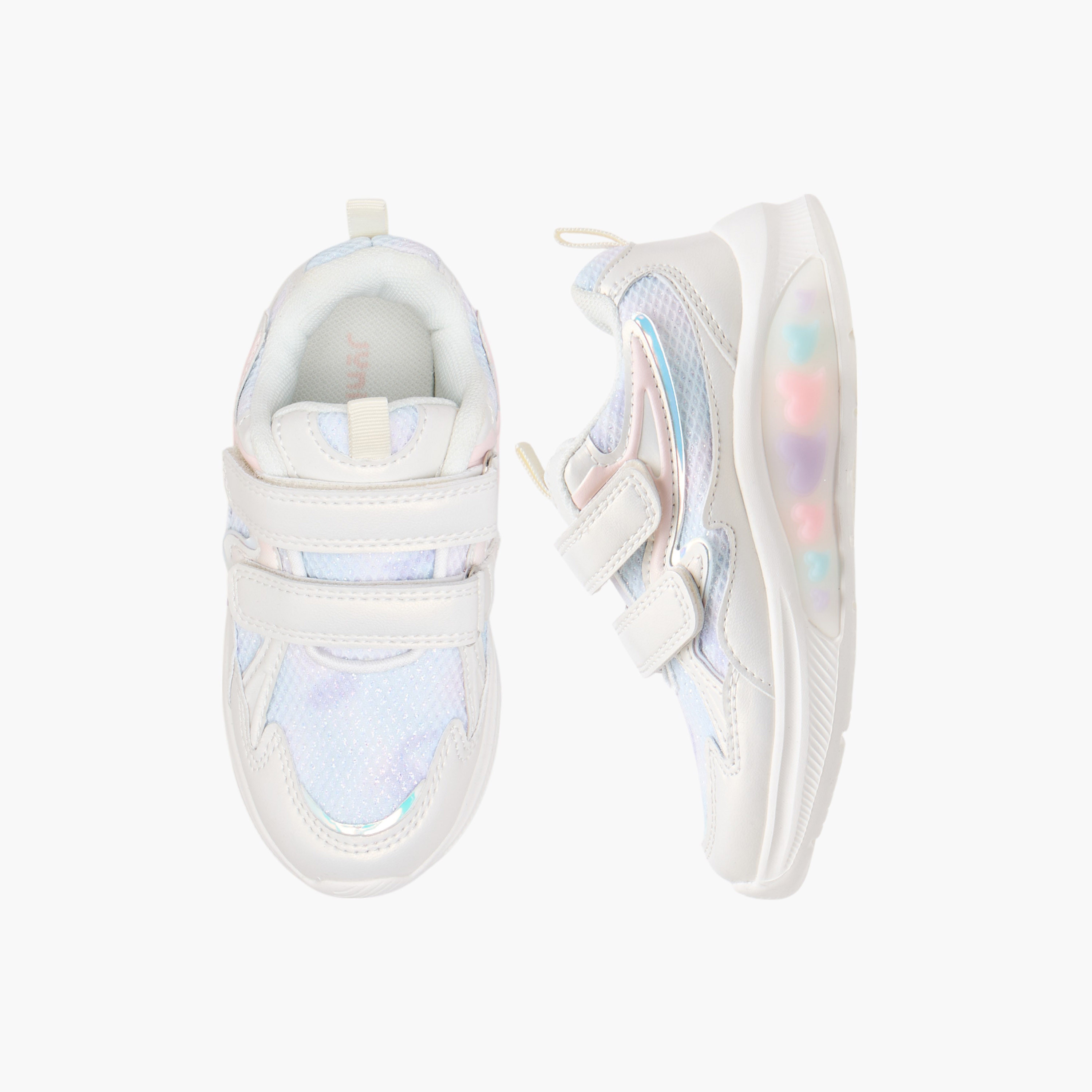 حذاء سنيكرز مضيء بشريط إغلاق لاصق من جونيورز-girls-shoes-sneakers-image-6