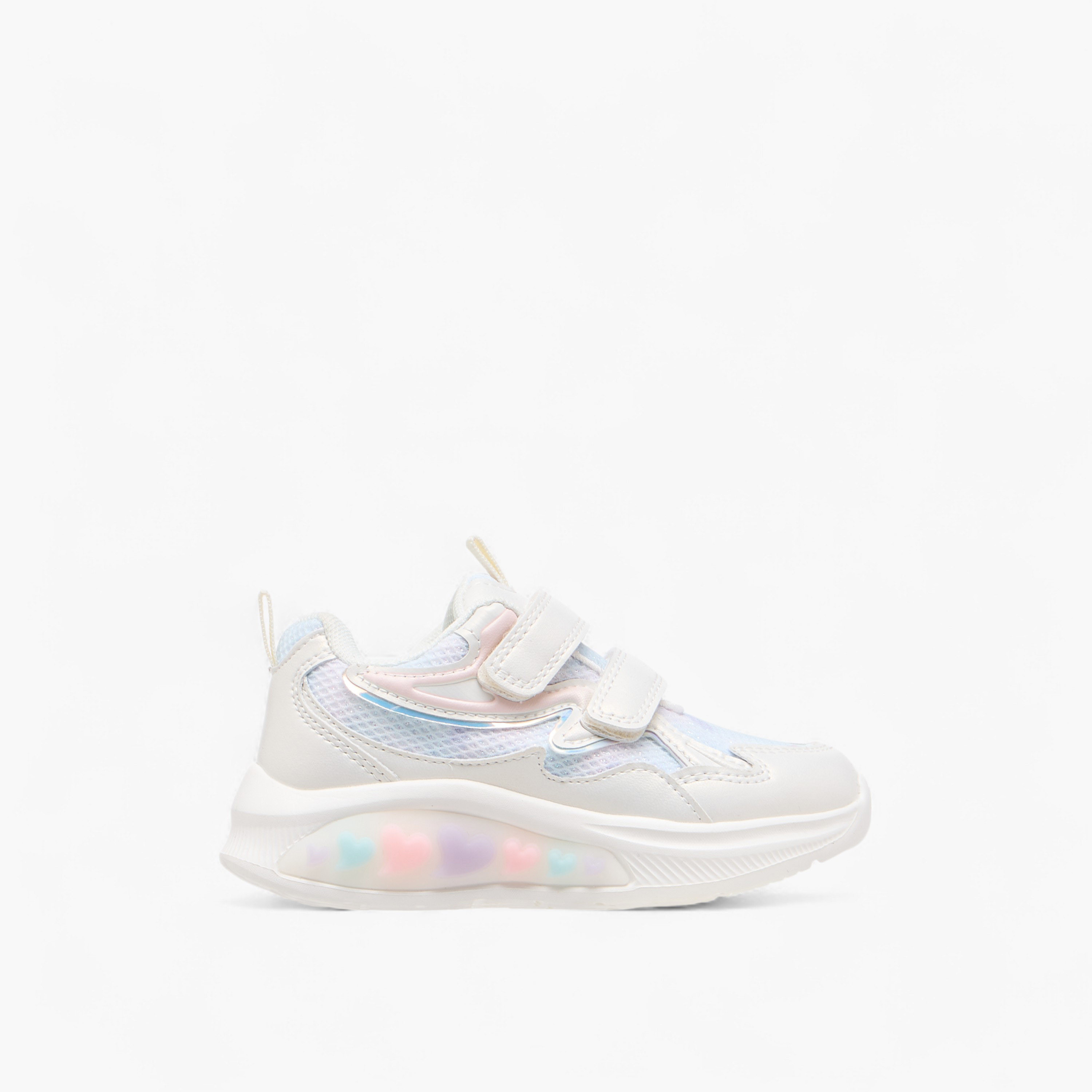 حذاء سنيكرز مضيء بشريط إغلاق لاصق من جونيورز-girls-shoes-sneakers-image-4