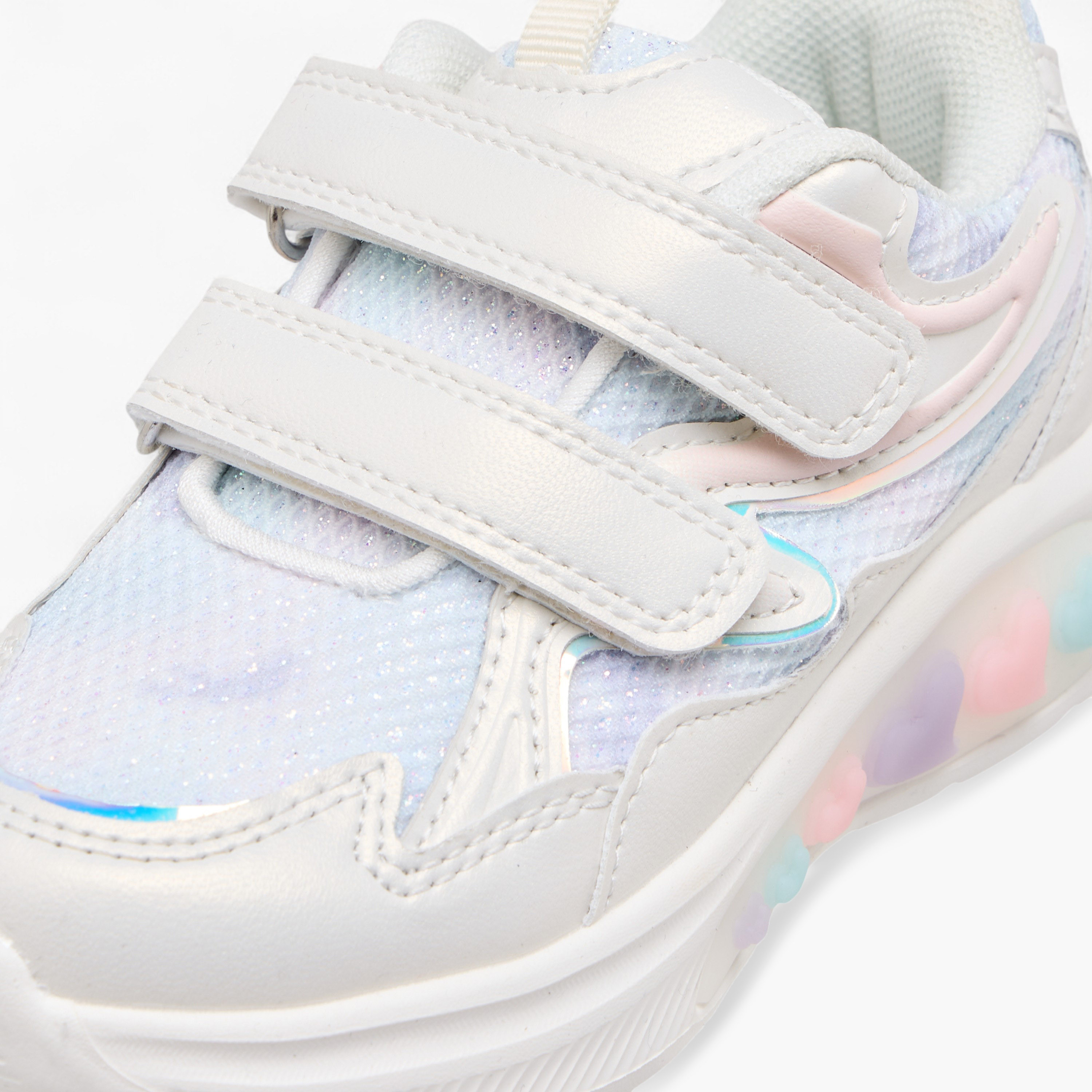 حذاء سنيكرز مضيء بشريط إغلاق لاصق من جونيورز-girls-shoes-sneakers-image-2