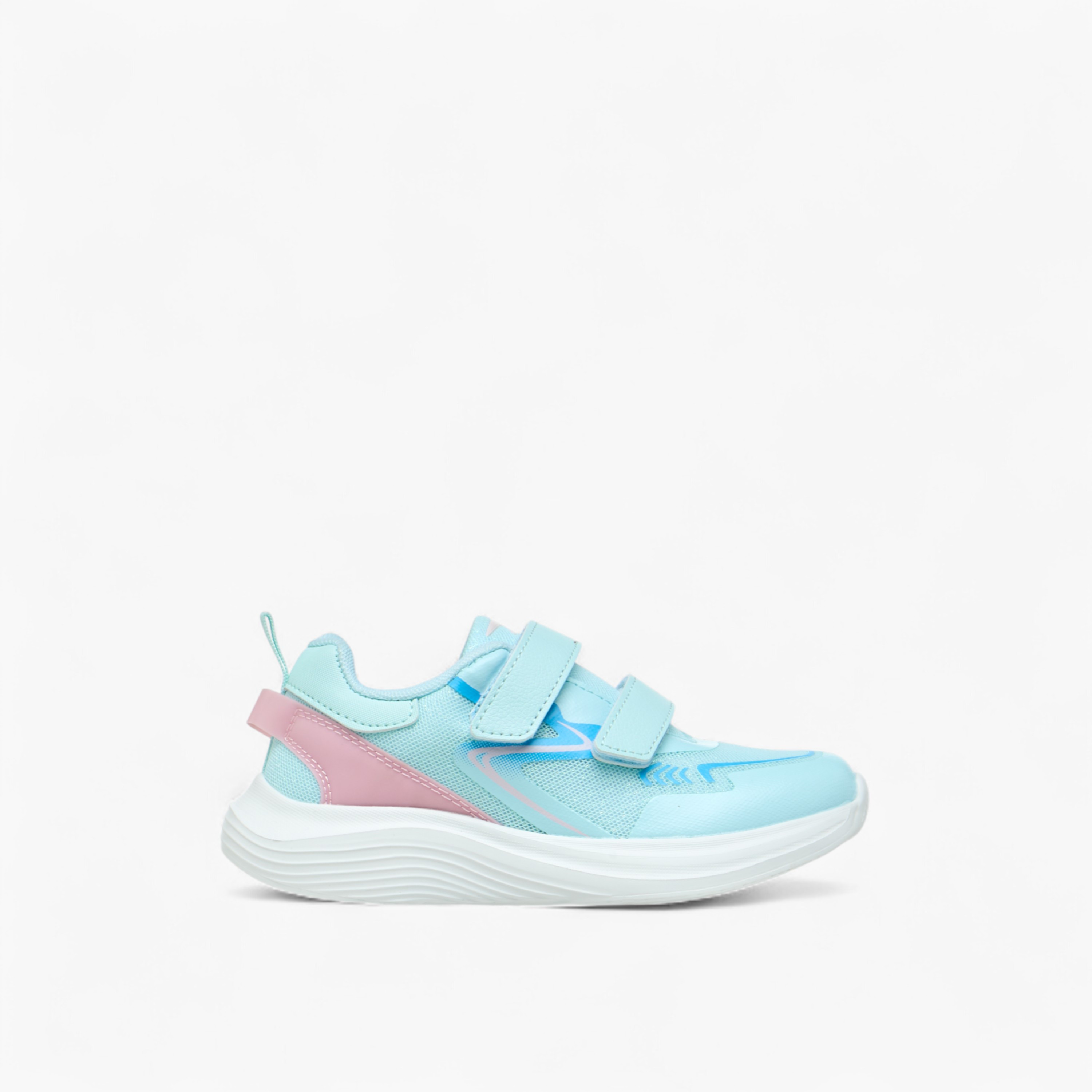 Dash Girls Panelled Hook & Loop Walking Shoes-sports-girls-shoes-image-3