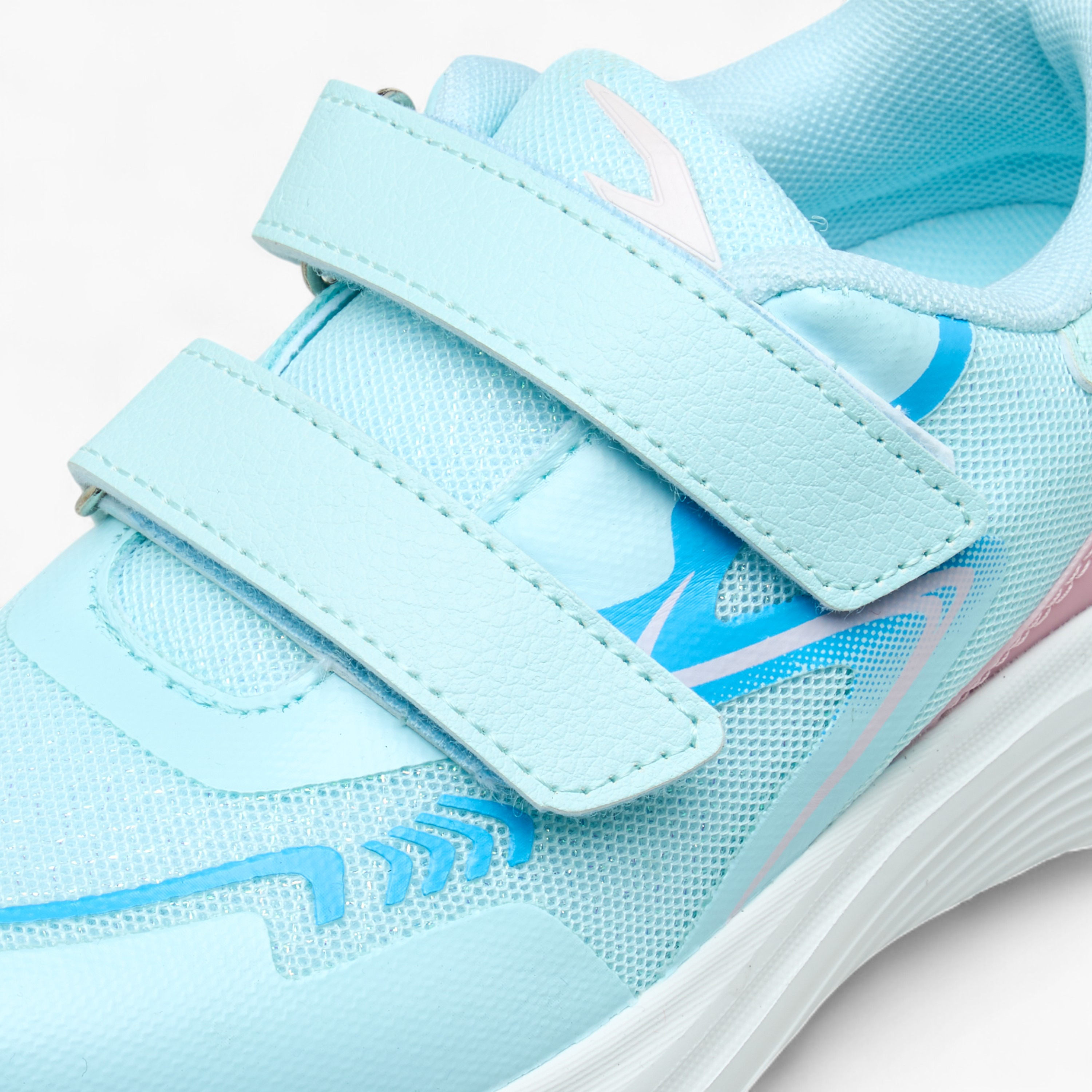 Dash Girls Panelled Hook & Loop Walking Shoes-sports-girls-shoes-image-4