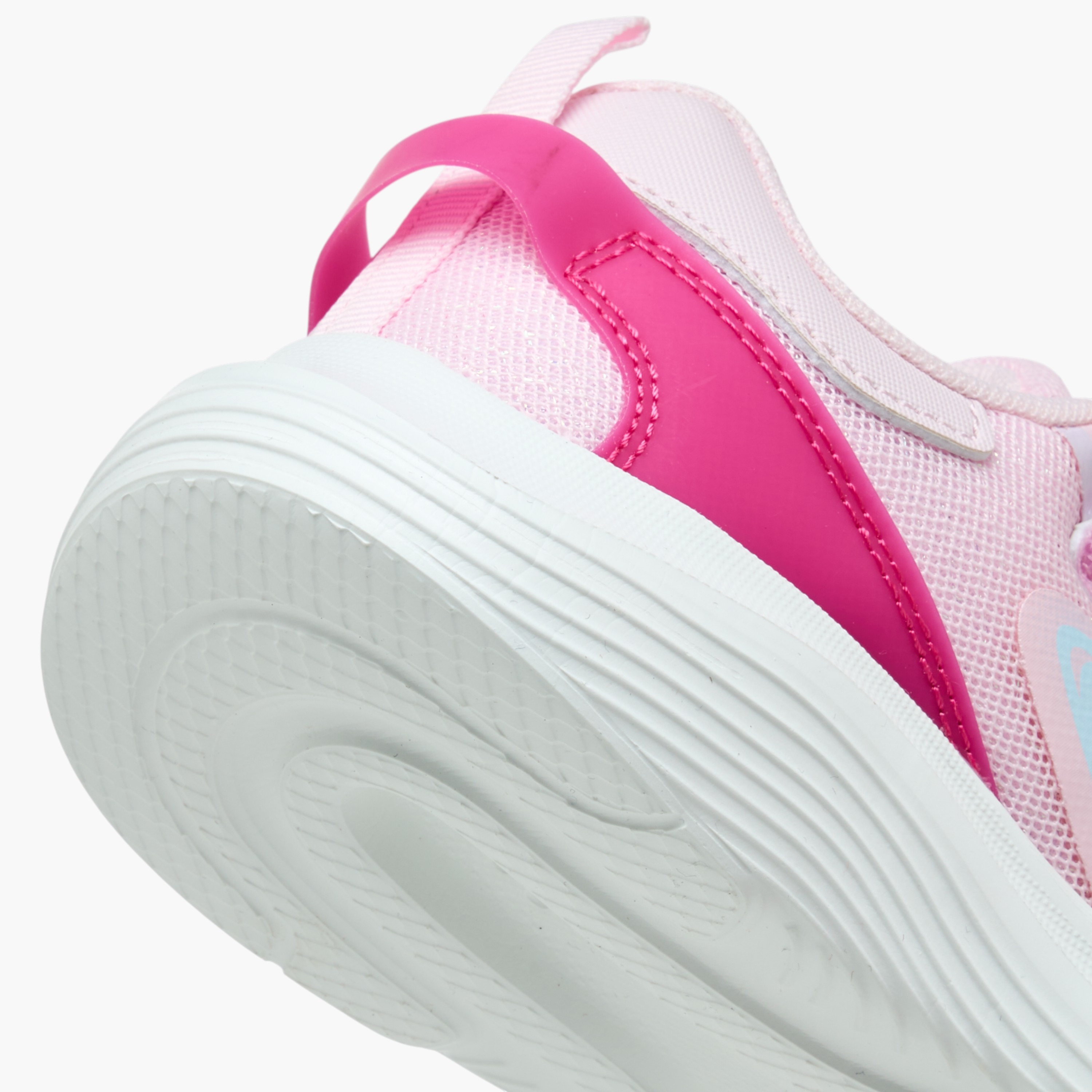 Dash Girls Panelled Hook & Loop Walking Shoes-girls-shoes-sports-image-5
