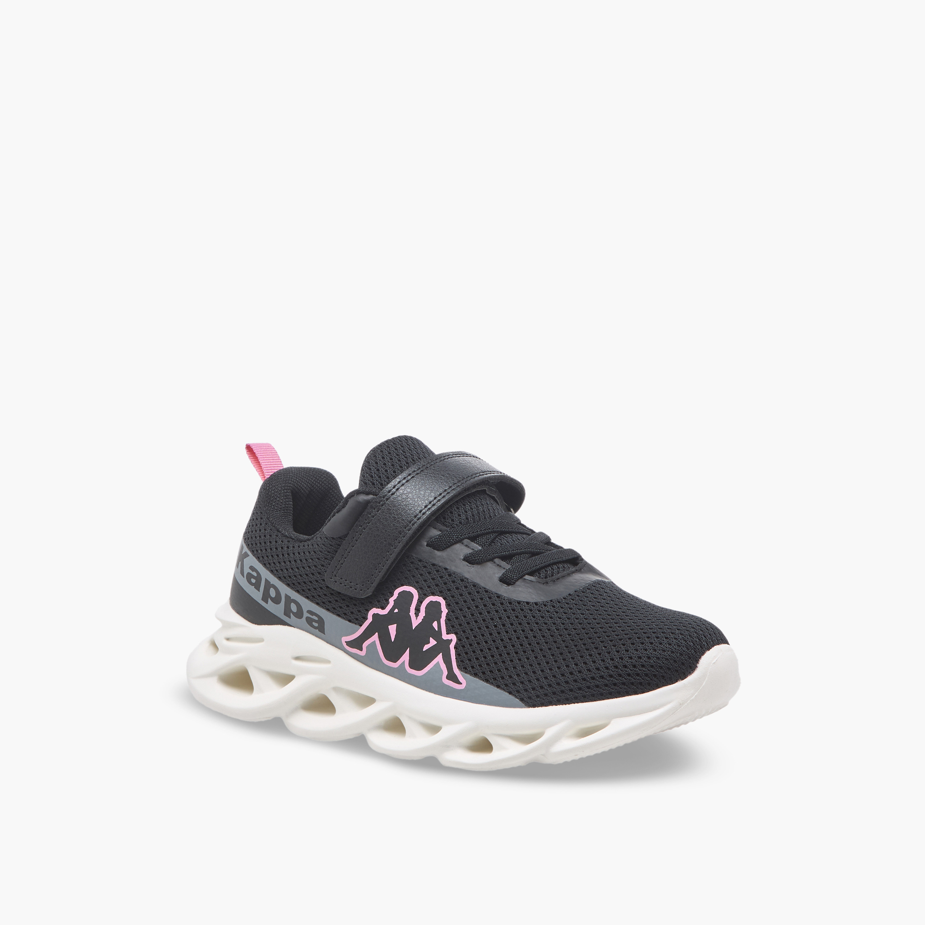 حذاء رياضي بطبعات شعار وشريط إغلاق لاصق للبنات من كابا-girls-shoes-sports-image-2