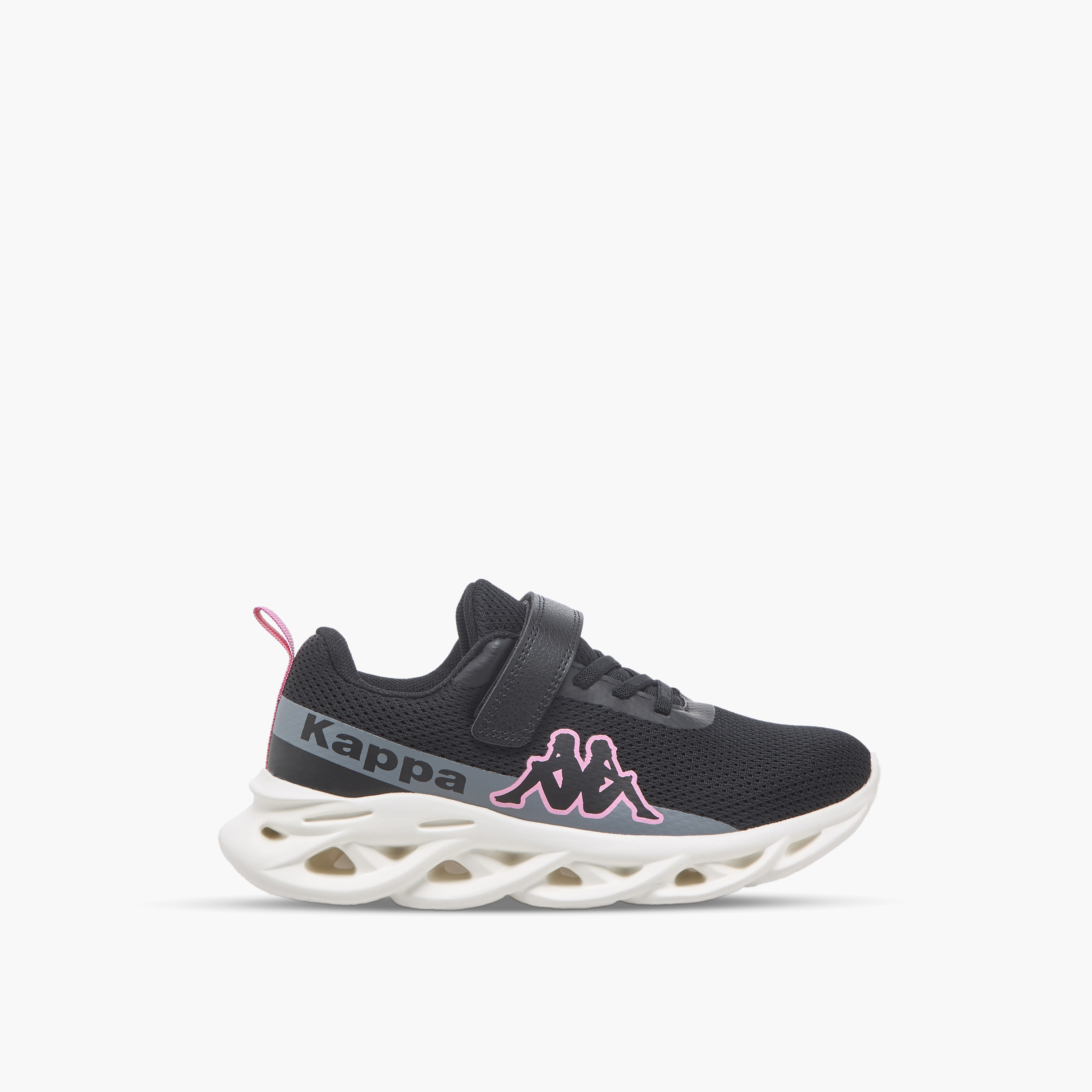 حذاء رياضي بطبعات شعار وشريط إغلاق لاصق للبنات من كابا-girls-shoes-sports-image-3