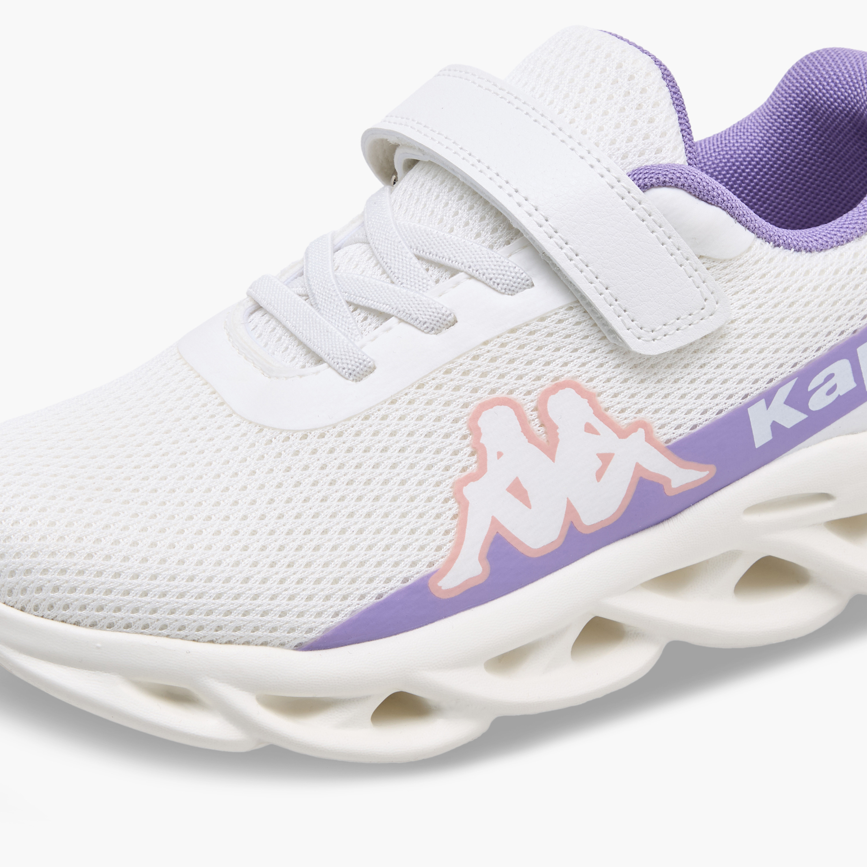 Kappa Girls Logo Print Hook and Loop Sports Shoes-girls-shoes-sports-image-4