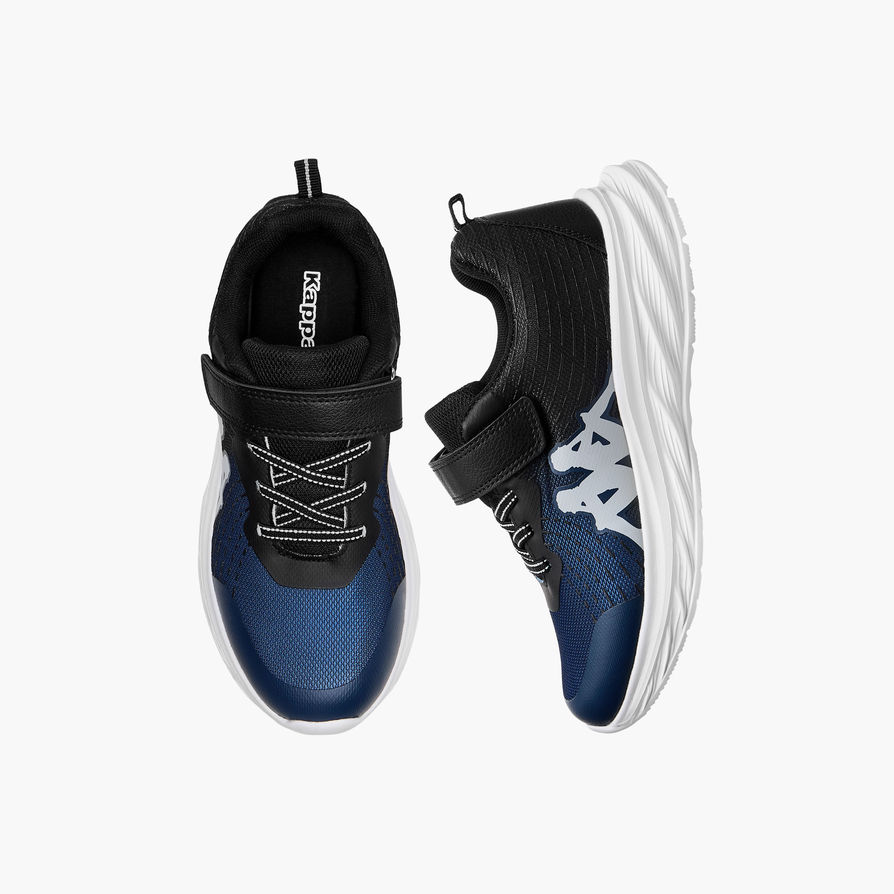 Kappa Unisex Logo Print Hook and Loop Sports Shoes-girls-shoes-sneakers-image-1