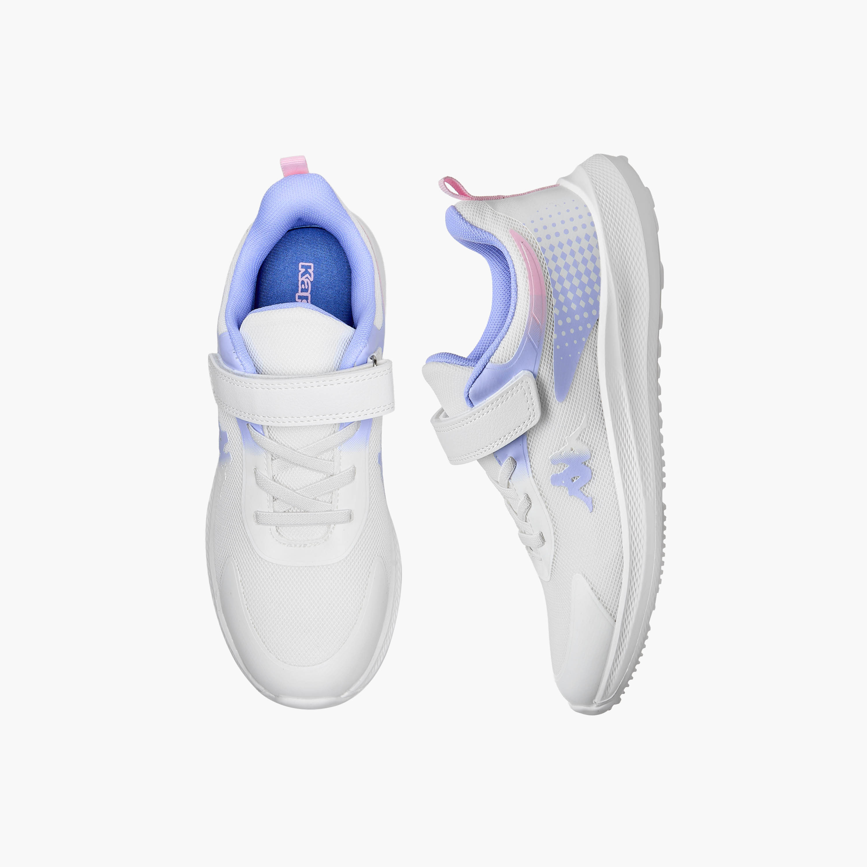 Kappa Girls Logo Print Hook and Loop Sports Shoes-girls-shoes-sneakers-image-1